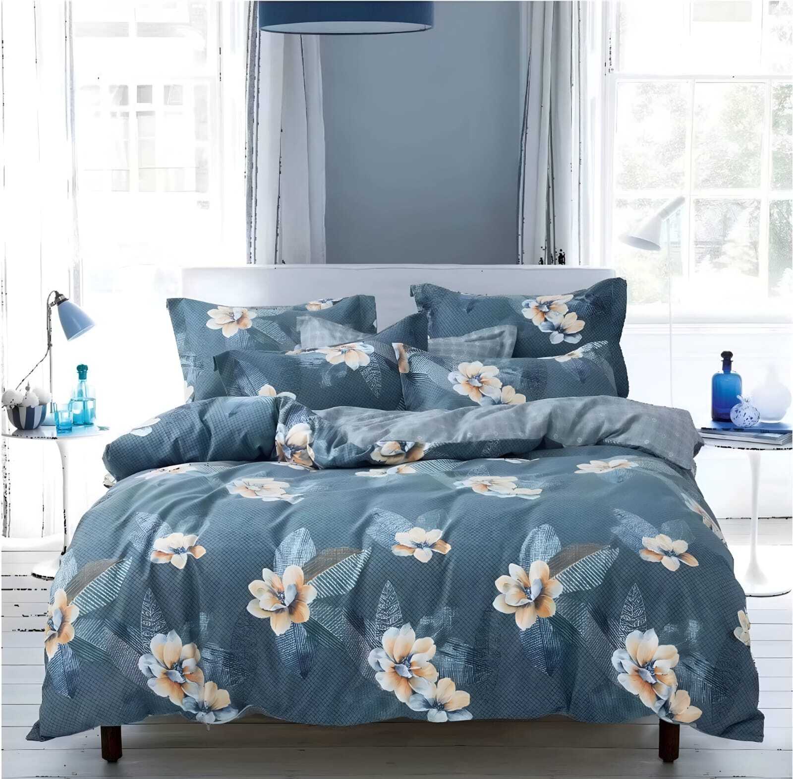 Perfect King Fitted Bedding Set - Linen Material, 275x275 Cm Bedsheet Size, 46x69 Cm Pillow Covers, No Shrinkage, Ideal For Home And Hotel Use