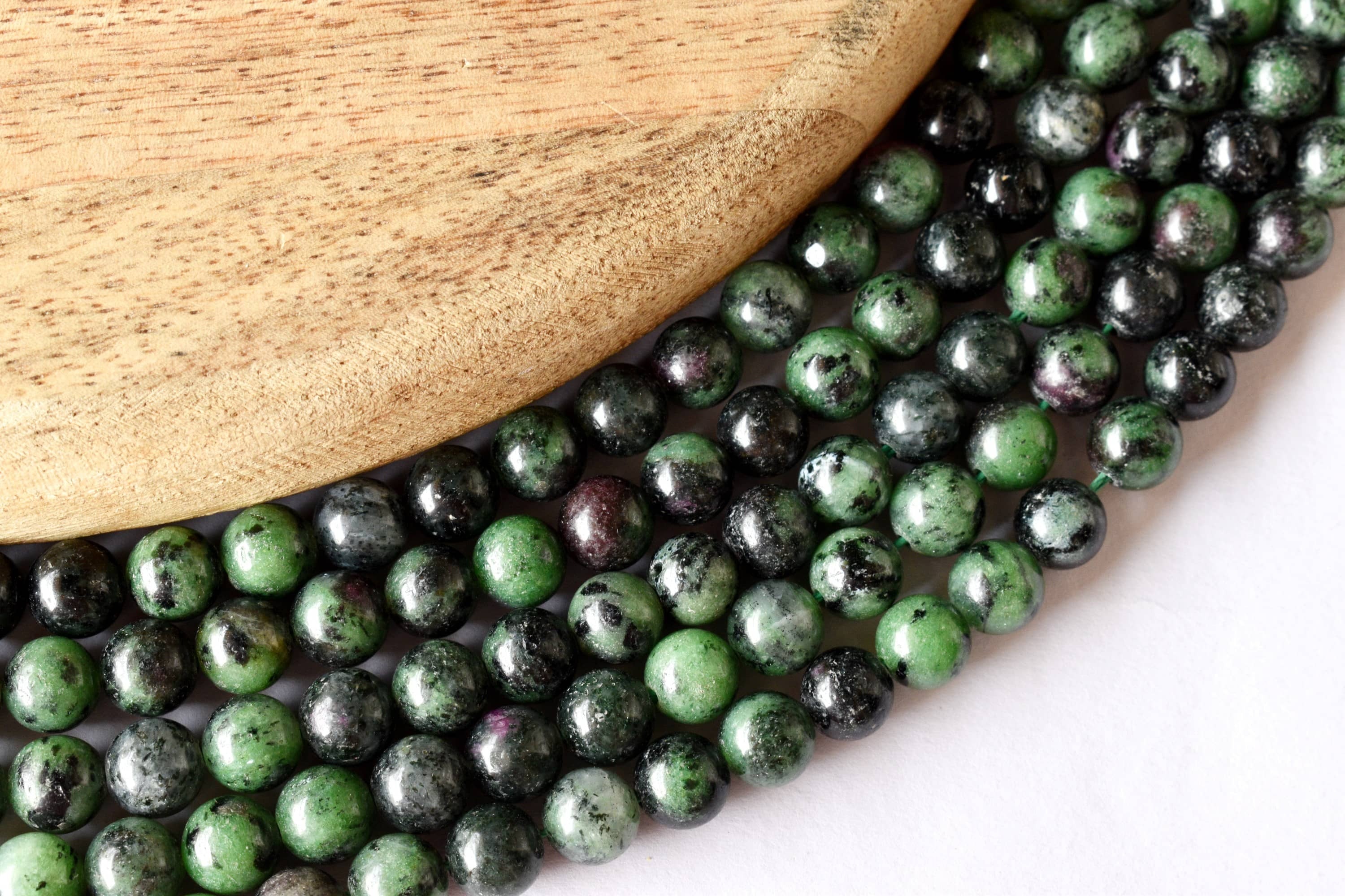8mm Ruby Zosite Beads - 14.5 Inches Strand, Hand-polished, Round Stone Beads For Jewelry, Unique Rich Hue With Subtle Natural Specks