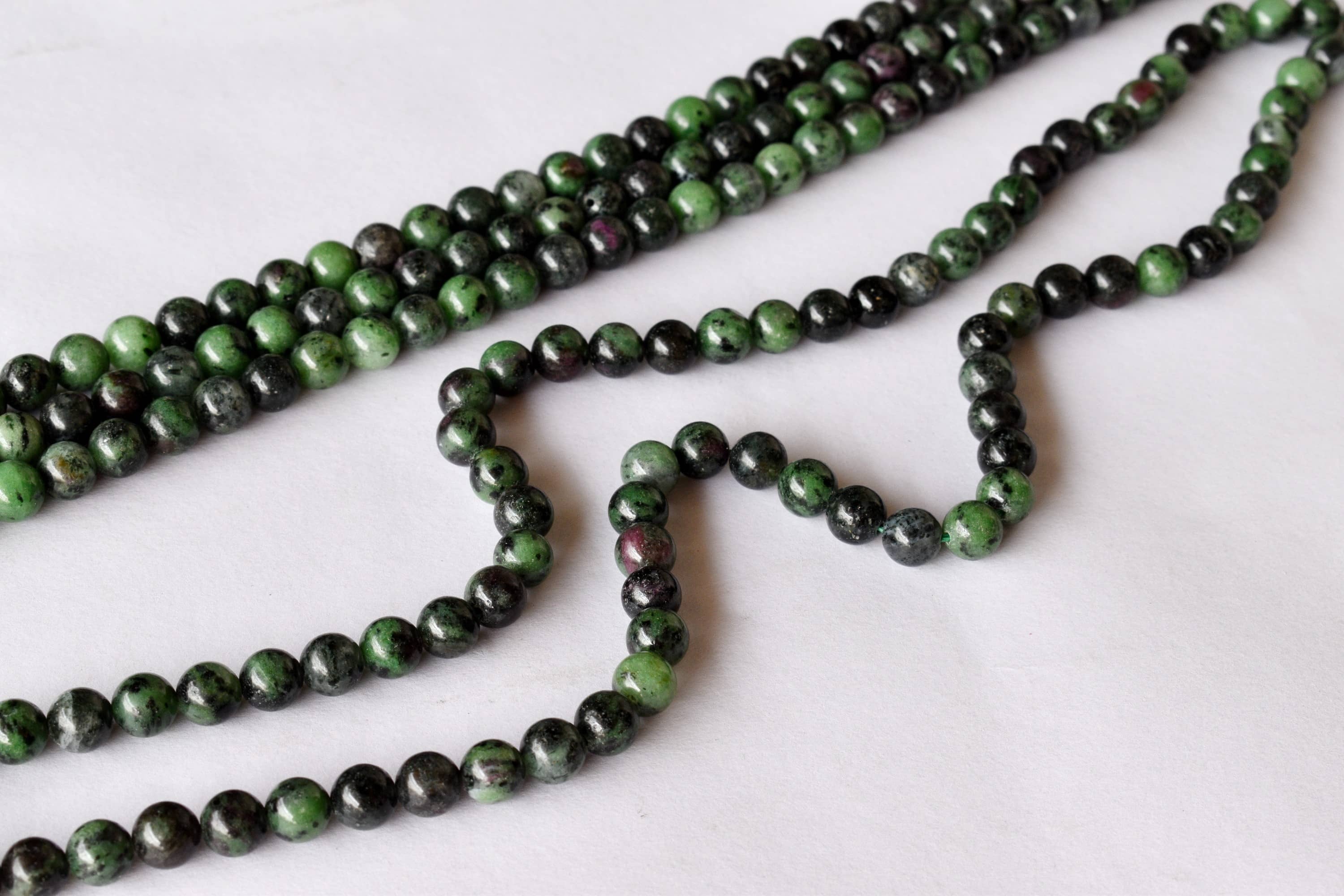 8mm Ruby Zosite Beads - 14.5 Inches Strand, Hand-polished, Round Stone Beads For Jewelry, Unique Rich Hue With Subtle Natural Specks
