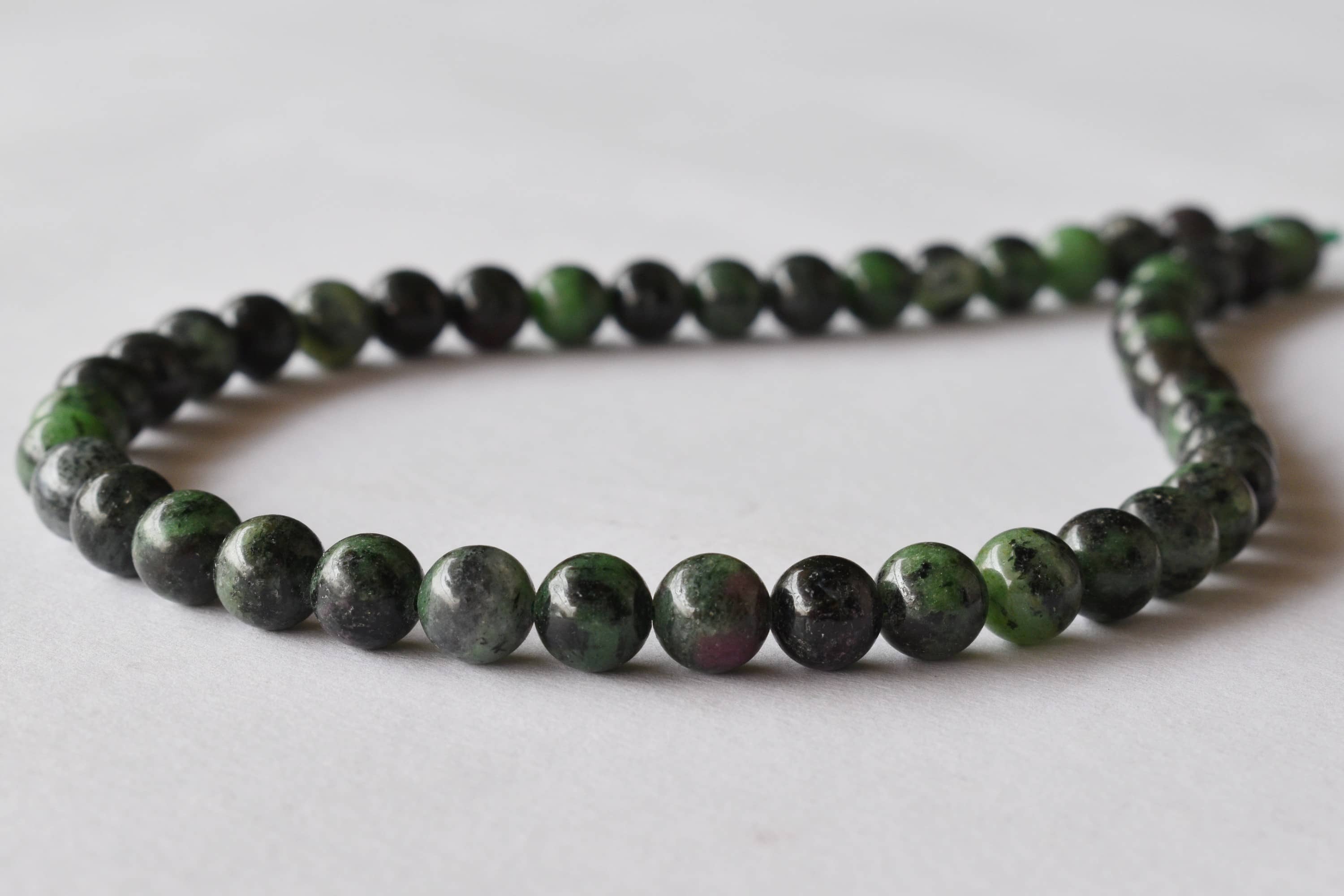 8mm Ruby Zosite Beads - 14.5 Inches Strand, Hand-polished, Round Stone Beads For Jewelry, Unique Rich Hue With Subtle Natural Specks