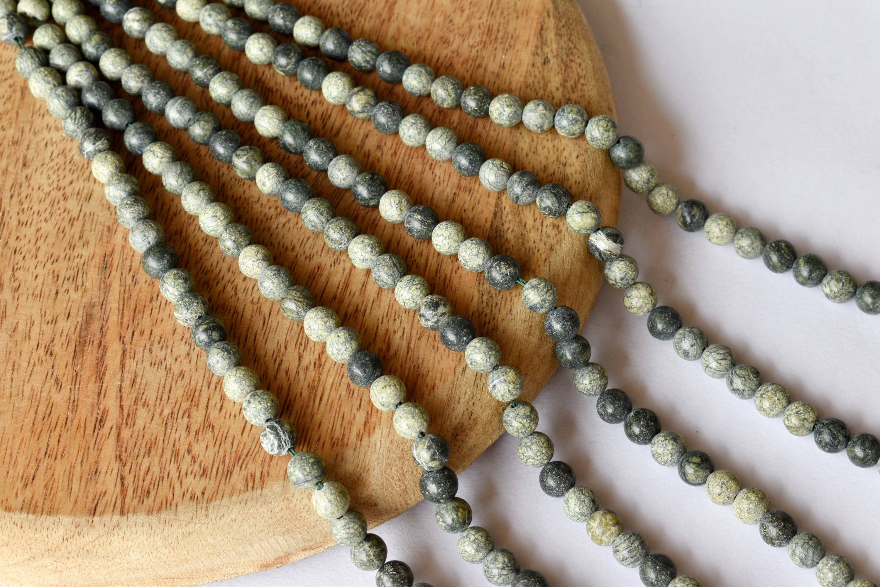 8mm Seraphinite Beads, Gemstone Beads For Necklace, Crystal Bead