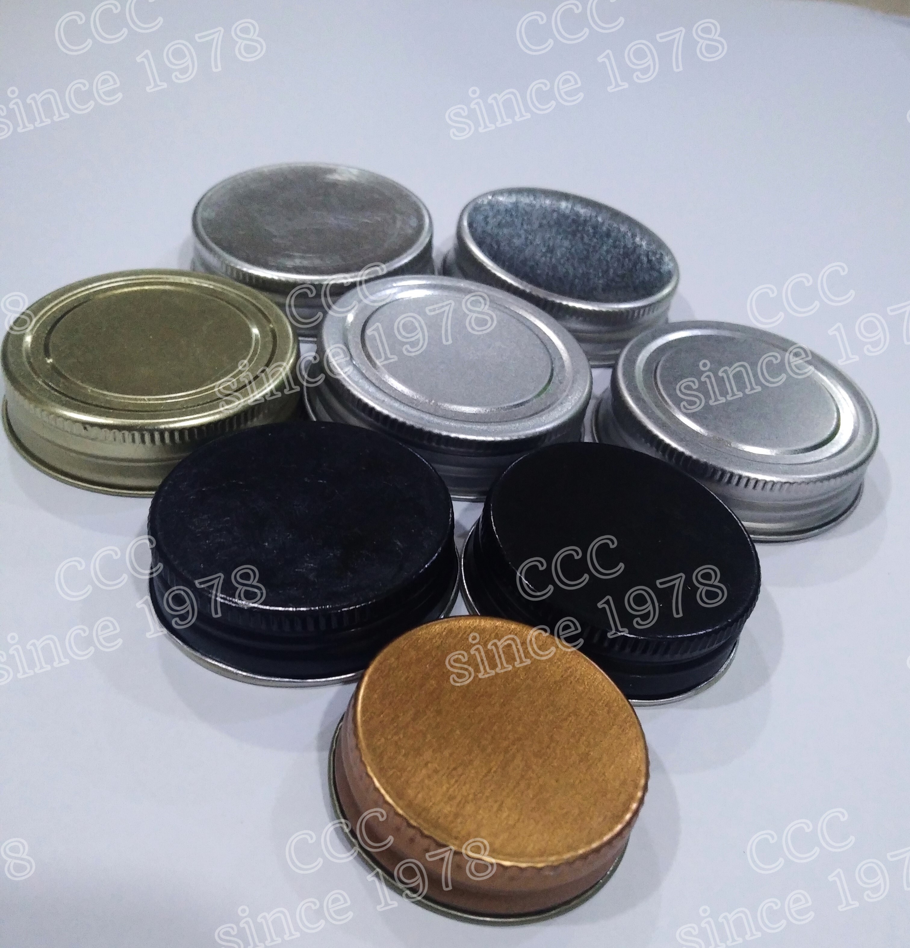 Plain 53mm Gold/silver Ro Caps - Diameter: 53 Millimeter (Mm)