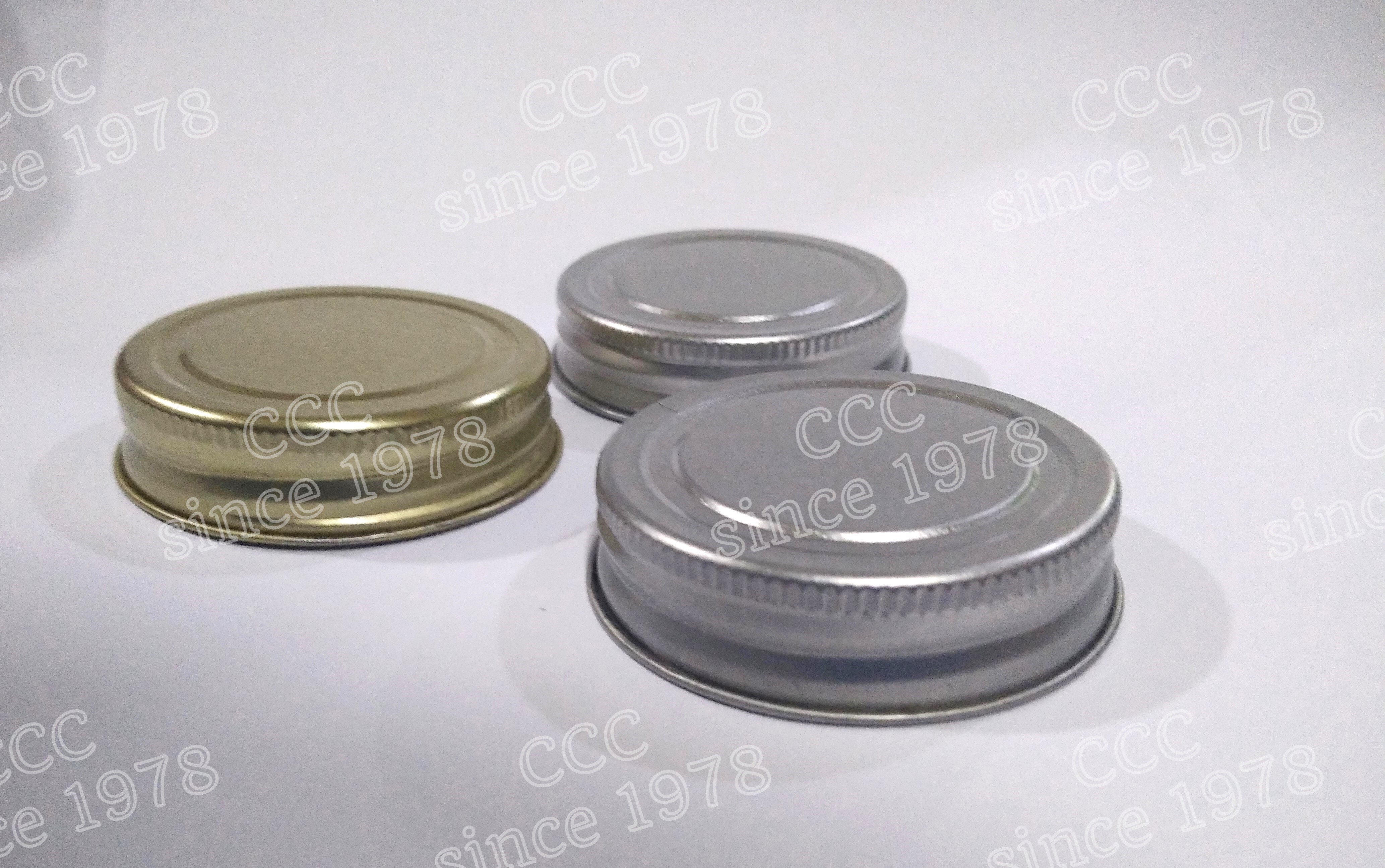 Plain 53mm Gold/silver Ro Caps - Diameter: 53 Millimeter (Mm)