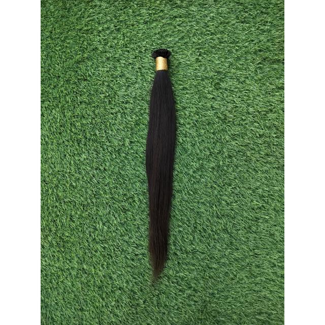 Keratin Natural Straight Human Hair I-tips Extensions - Hair Extension Type: Micro Braiding