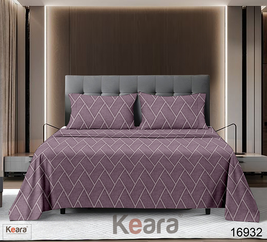 Legacy Bed Sheet - Pure Cotton , 27.4 X 27.4 Meter Size With Printed Pattern & Two Cotton Pillowcases (46 X 68 Cms)