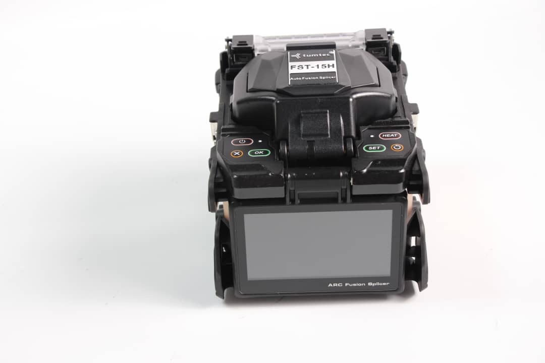 Tumtec Optical Fusion Splicer Fst 15h - Metal Standard Size, Matte Black | Fast 3 Sec Turn On, 6 Sec Splice Time, 4000 Arc Electrode Life, 4800 Mah Battery