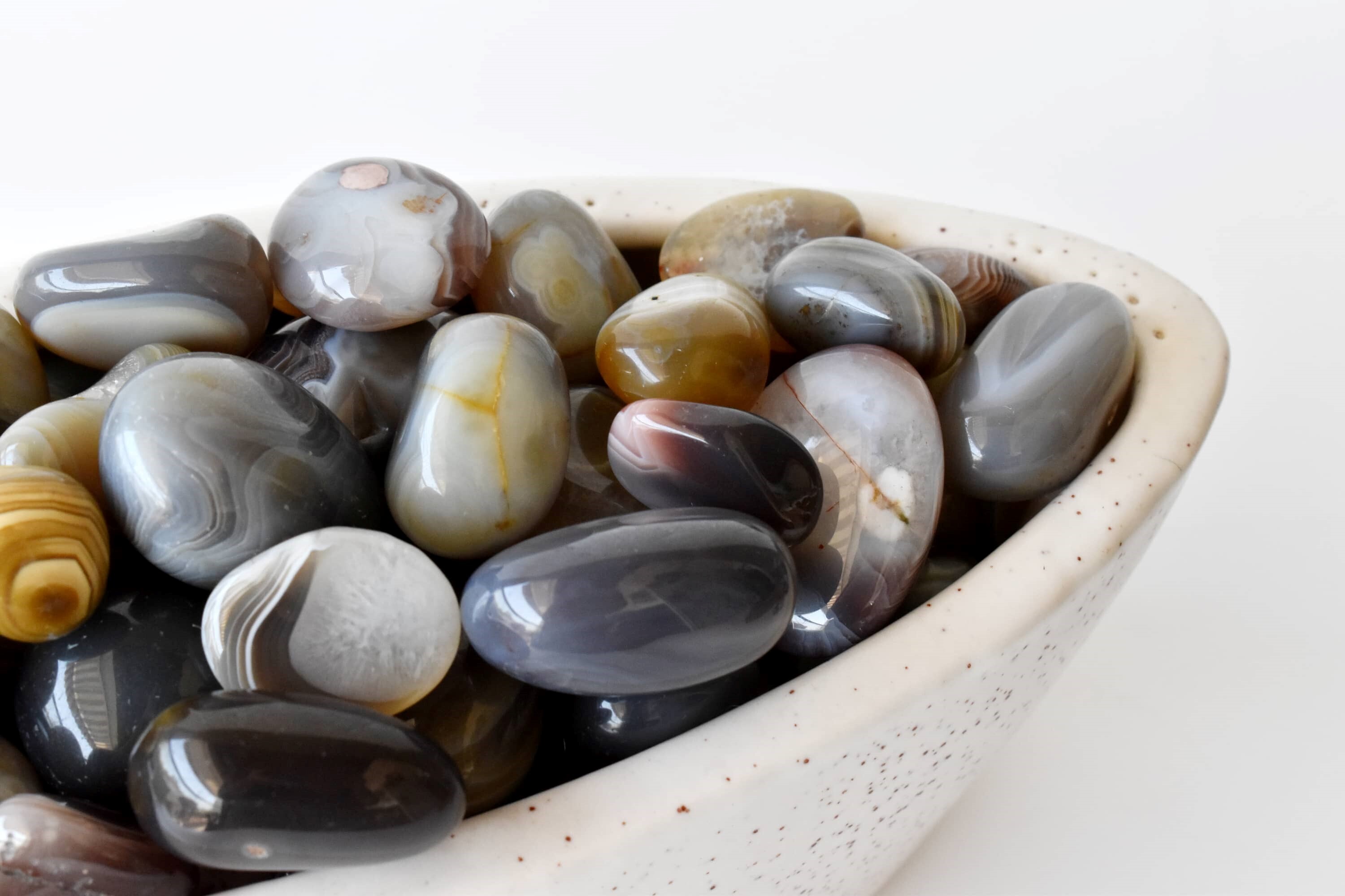 Botswana Agate Tumbled, Healing Crystal Tumbled Stones - Grade: Aaa