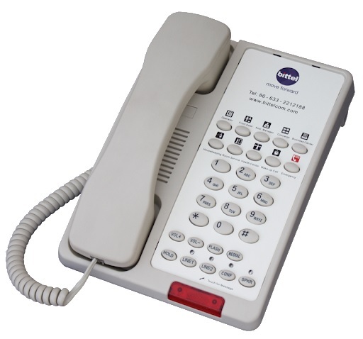 Black / White Bittel 41 T18 Bathroom Hotel Phone