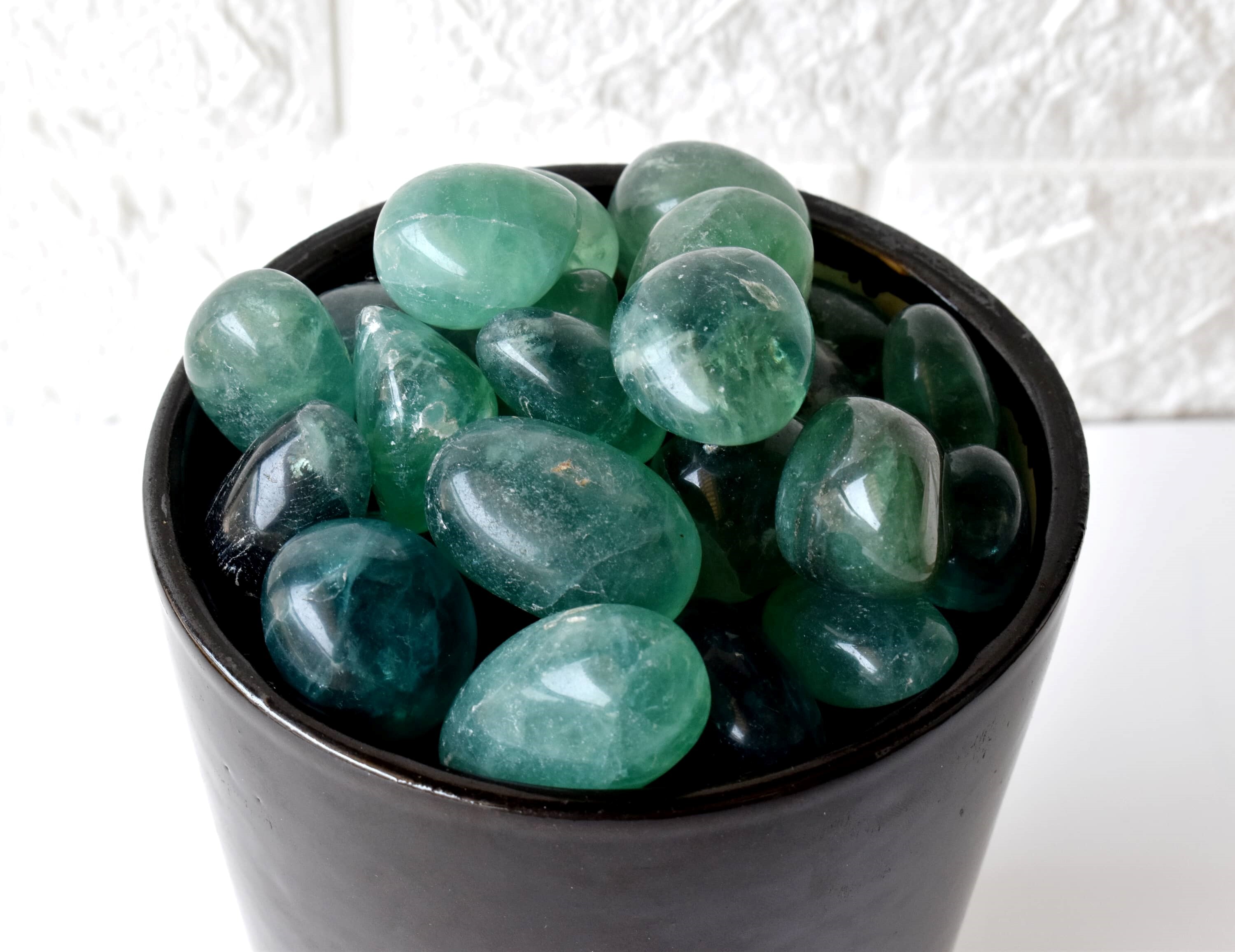 Green Fluorite Tumbled, Healing Crystal Tumbled Stones - Grade: Aaa