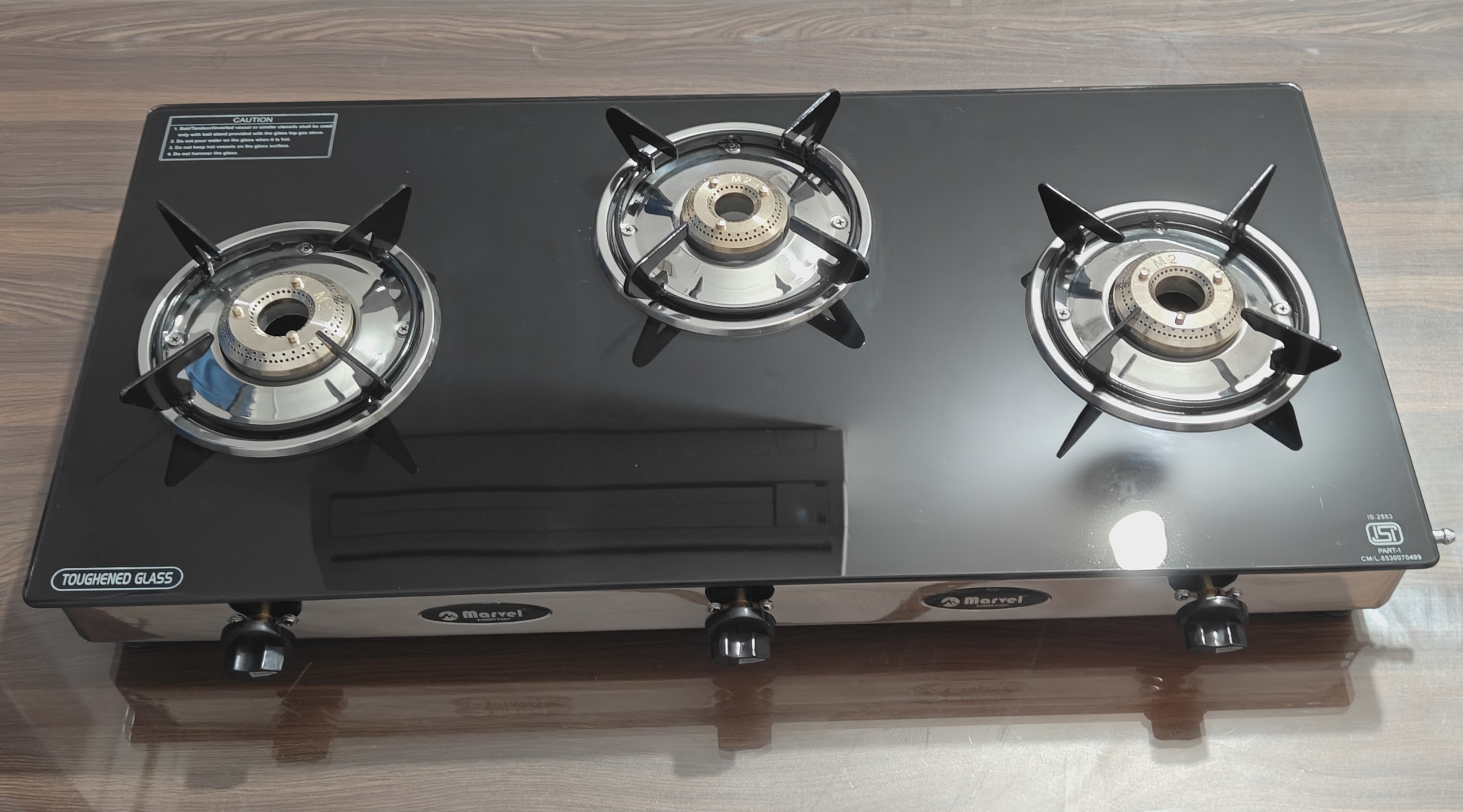 3br Direct - Full Size Glass With Ss Frame Jumbo (Brass Burner) - 3417 - Economy 3