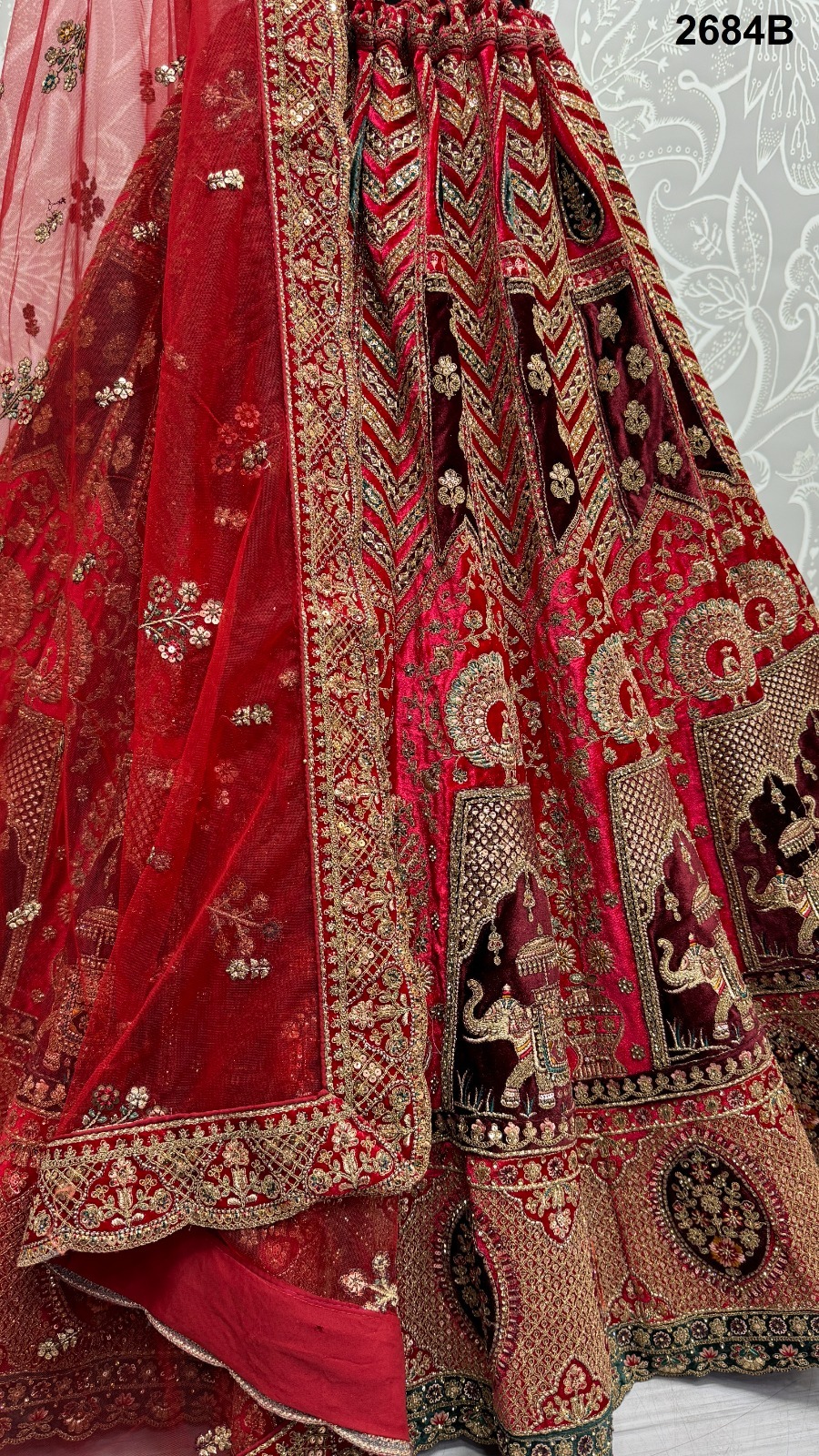 Velvet Lehenga  Wedding Wear