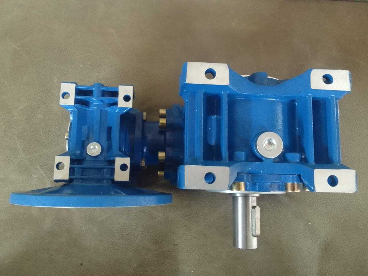 Double Worm Gear Box - Stainless Steel, Various Sizes Available, Silver Color | 415 Volt (V) Commercial Use