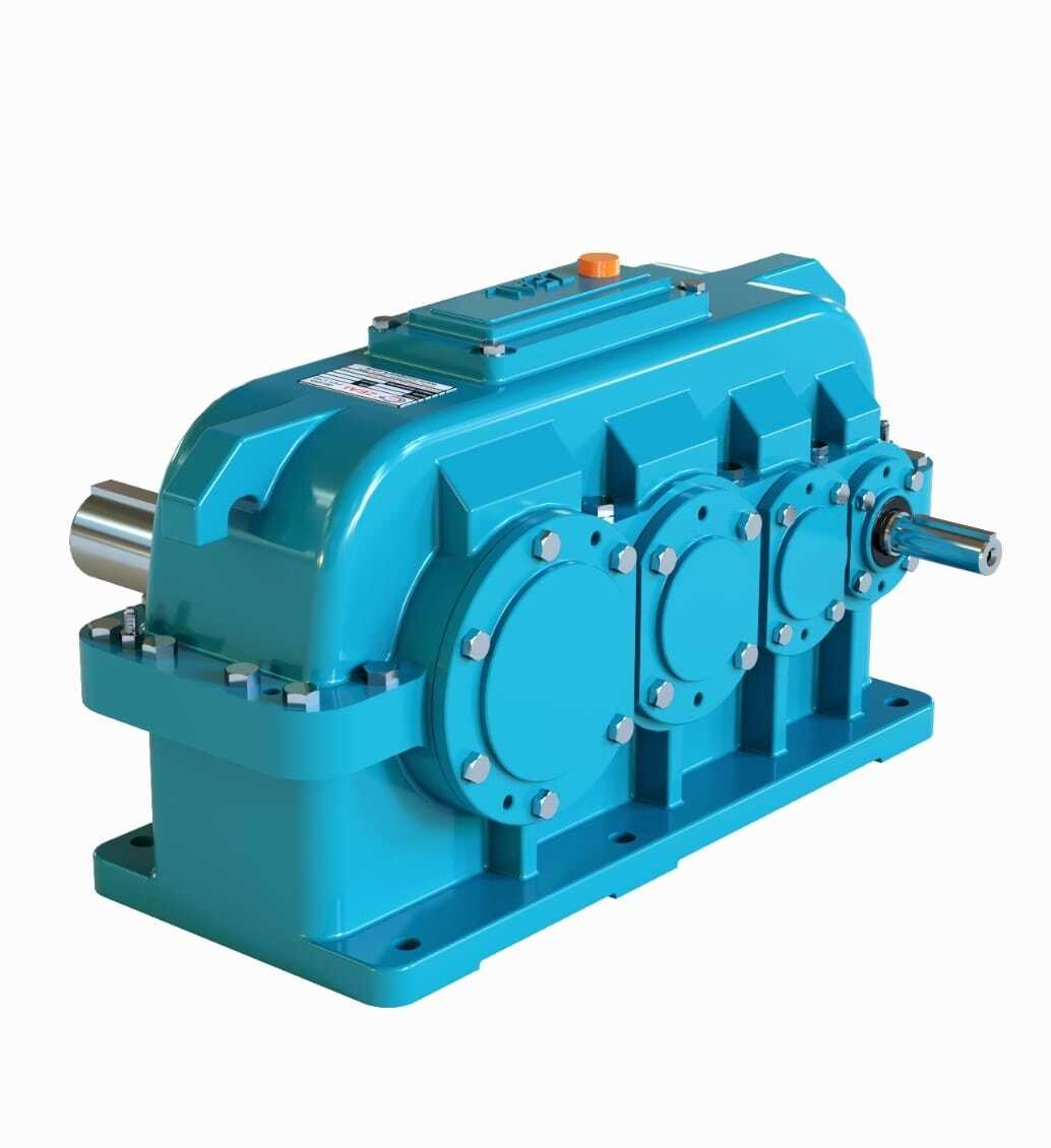 Bevel Helical Gearbox - Stainless Steel Various Sizes Vibrant Blue Color | Bevel Gears Helical Tooth Profile 415/220 Volt Commercial Use