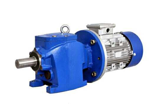 Off White Inline Helical Gear Box
