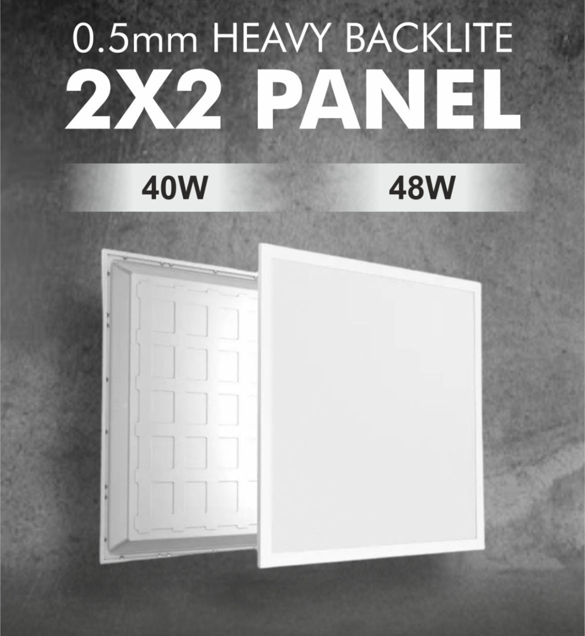 Panel Light 2x2 - Aluminum, 2x2 Feet, White | 36w Power, 2800lm Brightness, Ideal For Office, Retail, Home Lighting, 1 Year Warranty