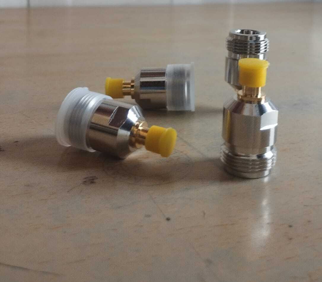 N (F) To Sma (F) Adaptor - Brass, 50 Ohm, -55 To +155â°c | Features: Solid Round Conductor, Nickel Plated Body, Gold Plated Pin Contacts, Teflon Insulators