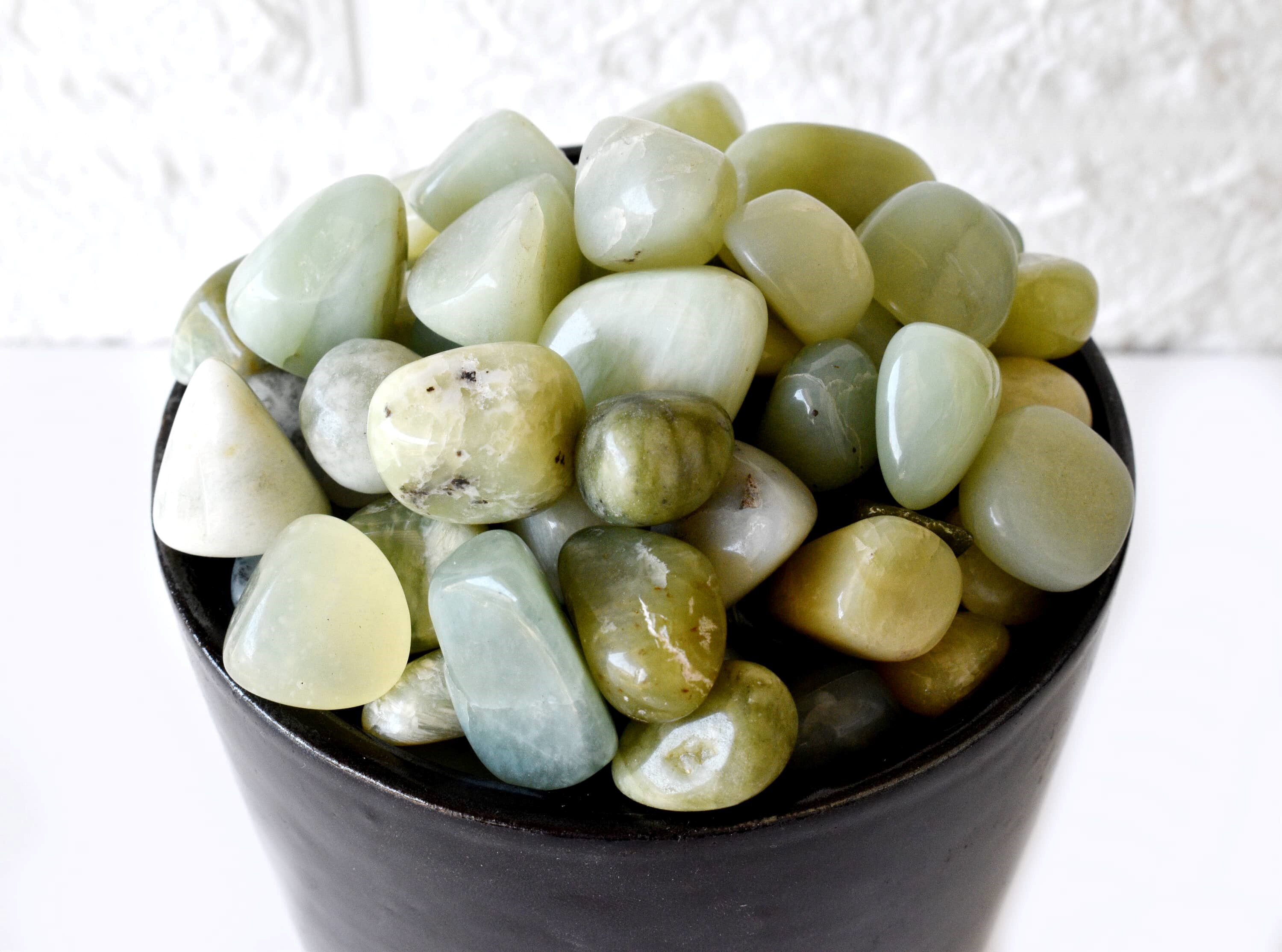 Phrenite Tumbled, Healing Crystal Tumbled Stones - Grade: Aaa