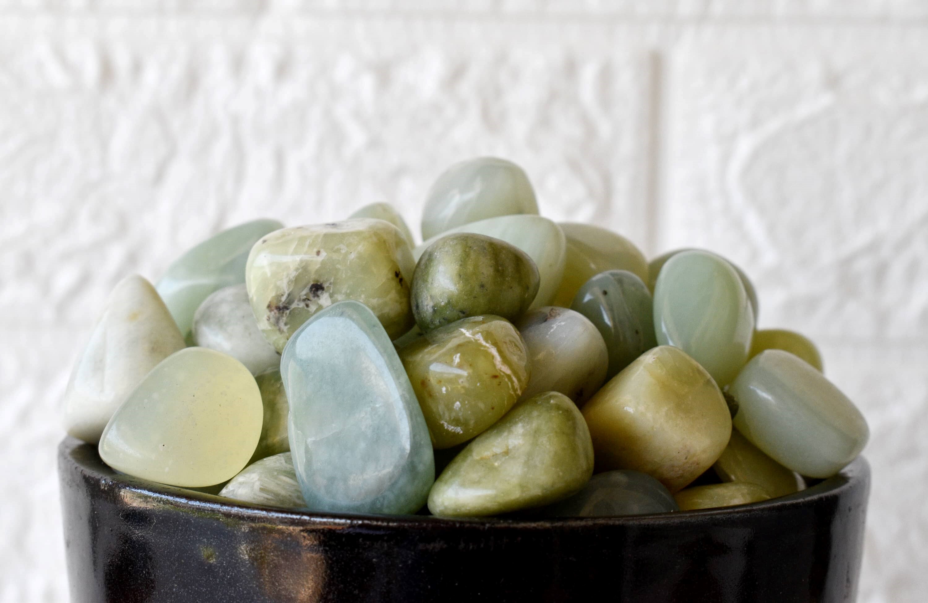 Phrenite Tumbled, Healing Crystal Tumbled Stones - Grade: Aaa