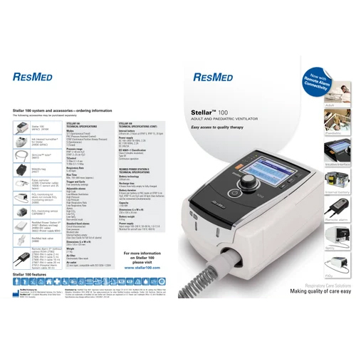 Resmed Stellar 100 पोर्टेबल वेंटिलेटर