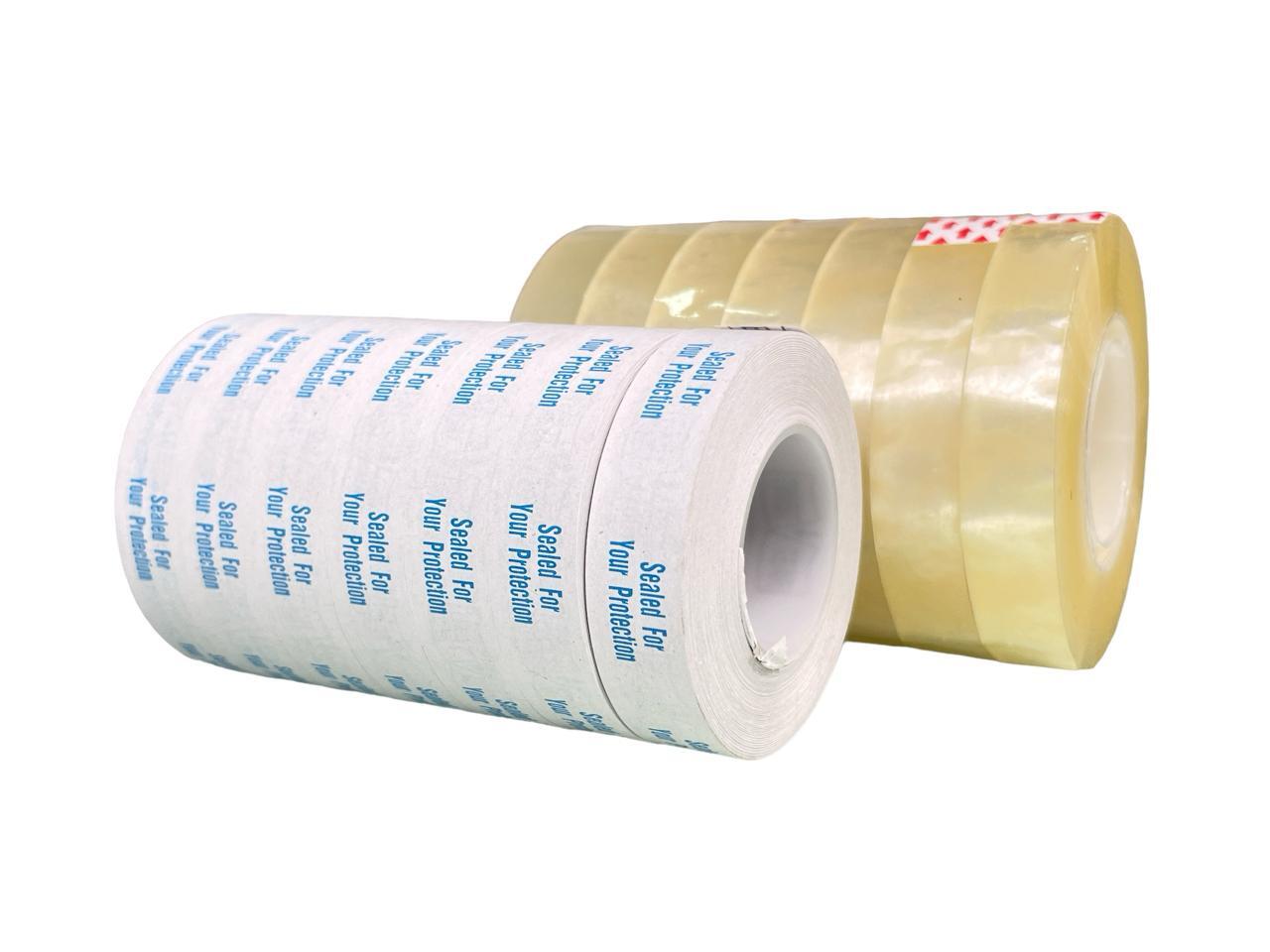 Tape Roll For Bread Sealer - Bopp Material, 1 Inch Width, Cream & White Colors, Soft Texture, Waterproof, 100 Mtr Length
