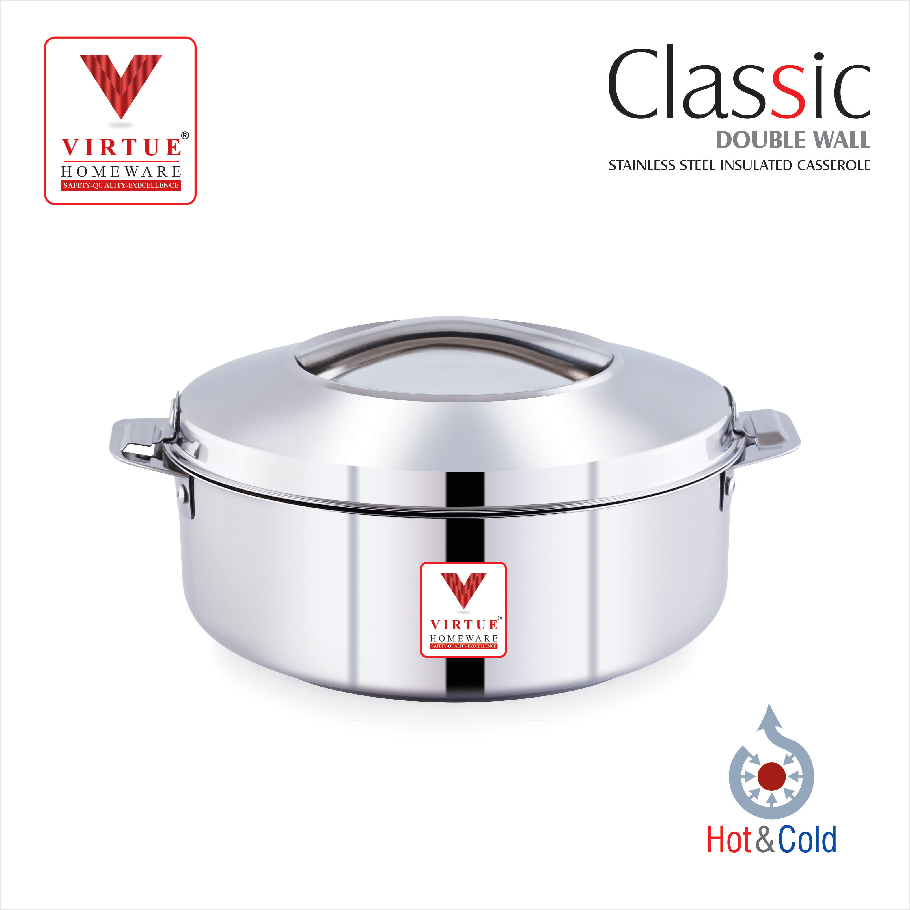 Classic Virtue Homeware St. Steel Insulated Casserole