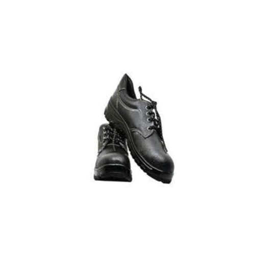 Indcare Rock Safety Shoes - Leather Upper, Customized Size, Black Color | EVA Insole, Lace-Up Style, Slip-Resistant for Hazardous Environments