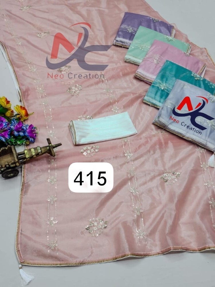 Art Silk Saree - 6.30 Meter Length, Full Fancy Embroidered Design | Light In Weight, Quick Dry, Washable, Unstitched Blouse Piece, Perfect Yarn Count