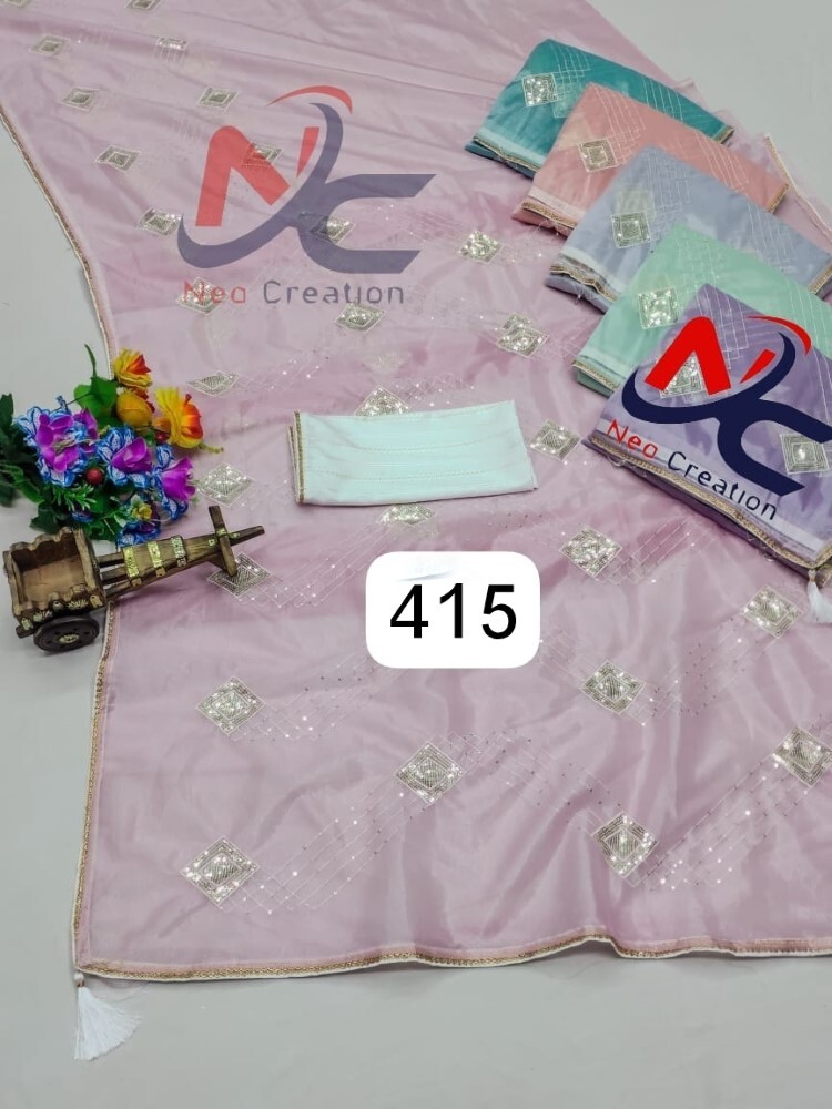 Art Silk Saree - 6.30 Meter Length, Full Fancy Embroidered Design | Light In Weight, Quick Dry, Washable, Unstitched Blouse Piece, Perfect Yarn Count