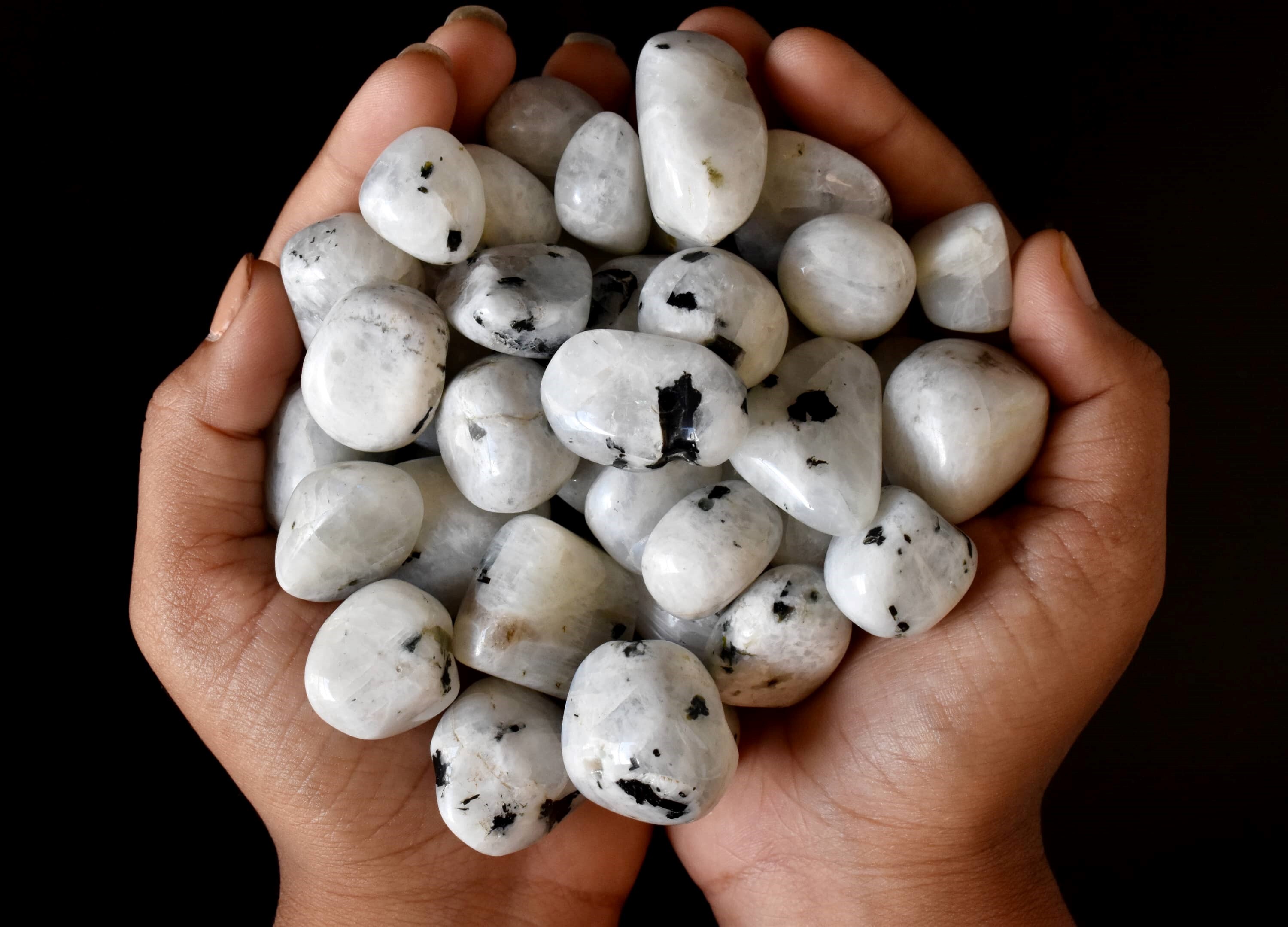 Rainbow Moonstone Tumbled, Healing Crystal Tumbled Stones