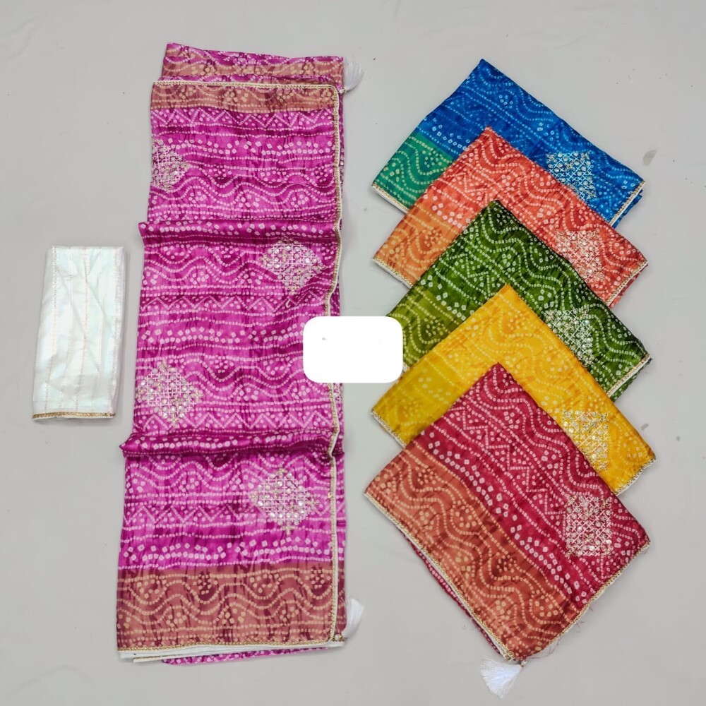 Kashmiri Saree - Embroidered Fabric, 6.30 Feet Length, Full Fancy 6 Color Set | Washable, Quick Dry, Lightweight, Unstitched Blouse Piece, Traditional Use