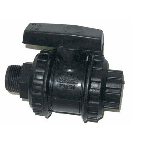 Union Valves Male Female - Color: Black