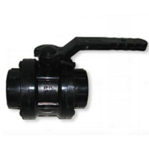 Black Pp Screwed End Ball Valve (Black)
