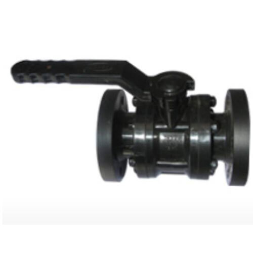 Black Pp Flange End Ball Valve (Black)