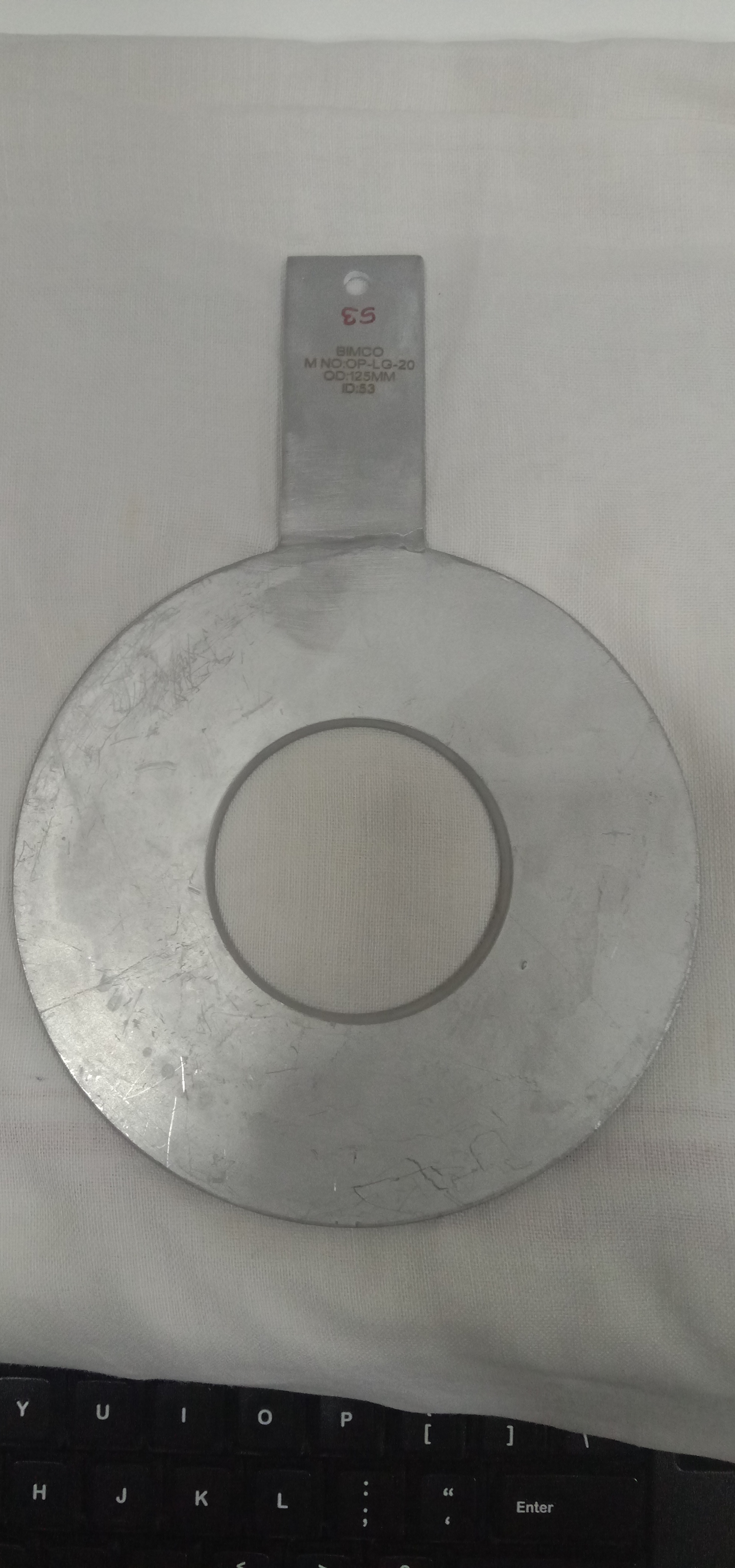 Orifice Plate - Stainless Steel 304, Size 2, Plate Thickness 3 Mm, Pickling Finish, Square Edge Concentric/eccentric Design, Se-iso 5167-2-2003 Standard, Ideal For Gas Pipe Applications
