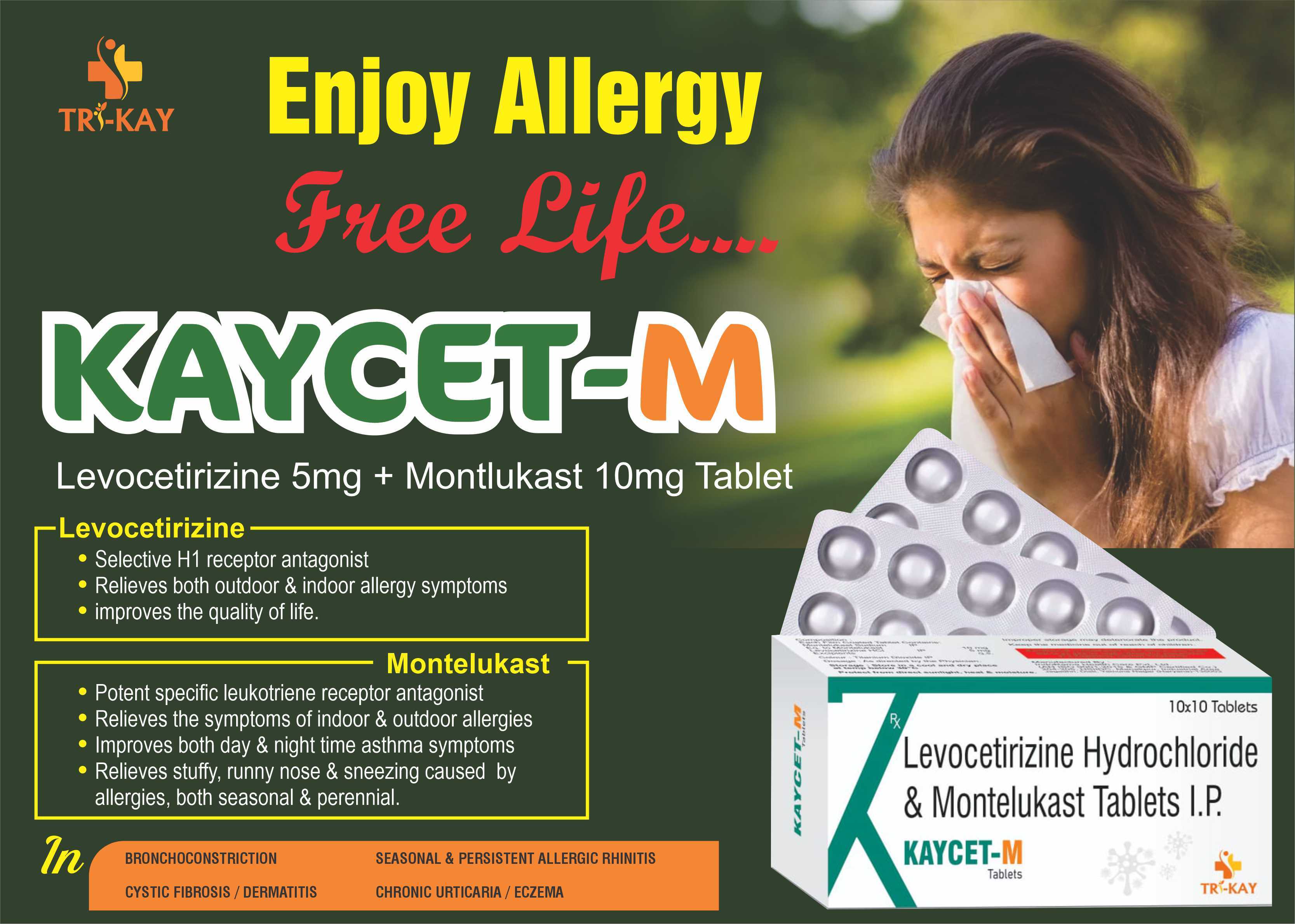 Levocetirizine And Montelukast Tablets Ip General Medicines