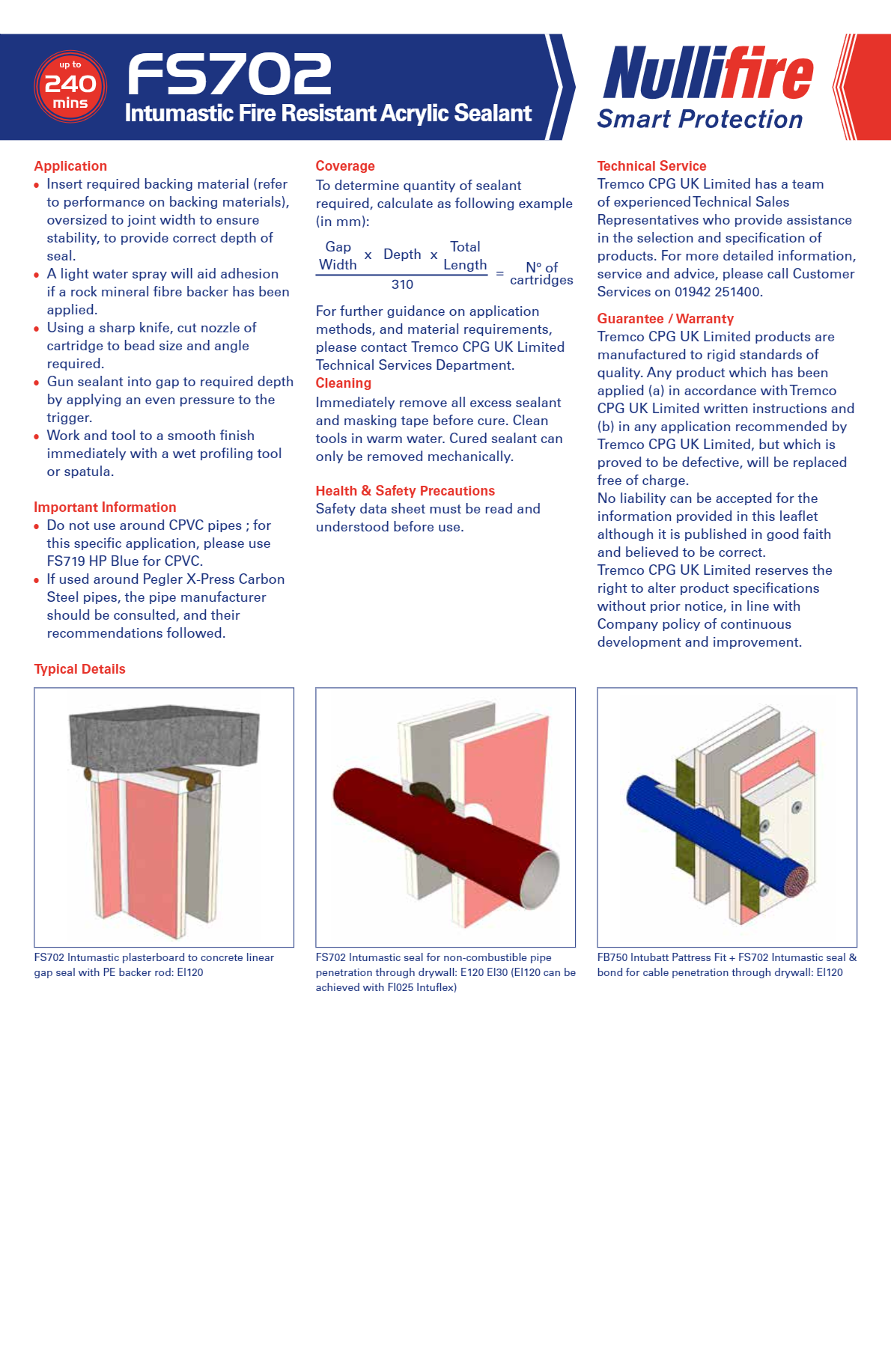 Intumastic Fire Resistant Acrylic Sealant - Fs 702
