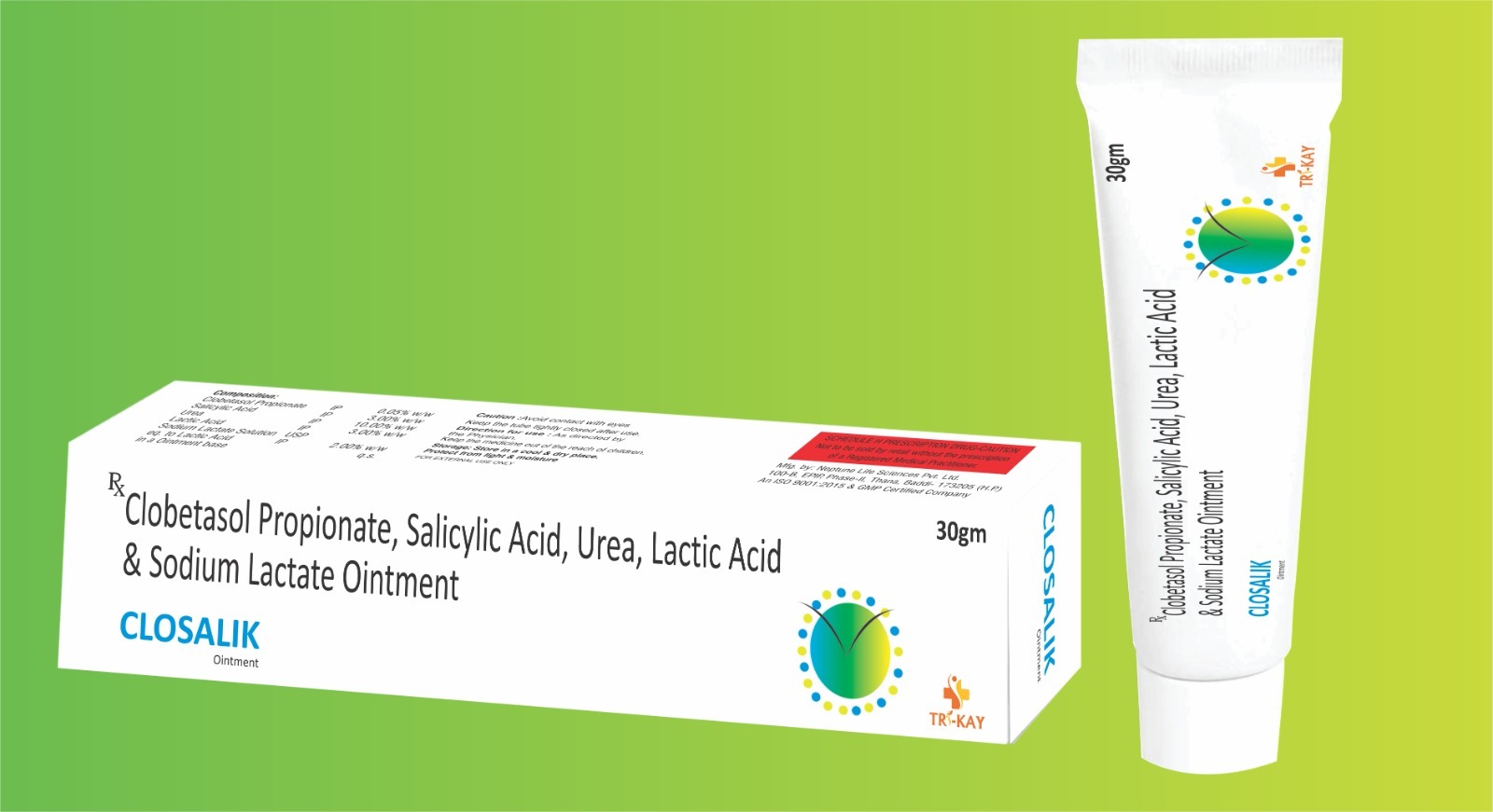 Clobetasol Propionate Ip 0.05% + Salicylic Acid Ip 3.0% + Urea Ip 10.0% + Lactic Acid Ip 3.0% + Sodium Lactate 2.0% - Application: External Use
