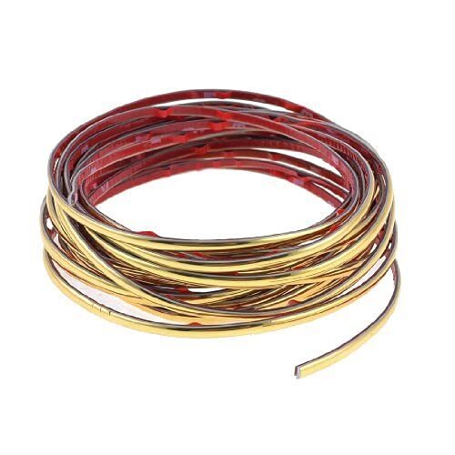 Golden Peel And Stick Edge Trim - 20ft Long 0.35" Wide | High Quality Pvc Flexible Design Premium Gold Finish