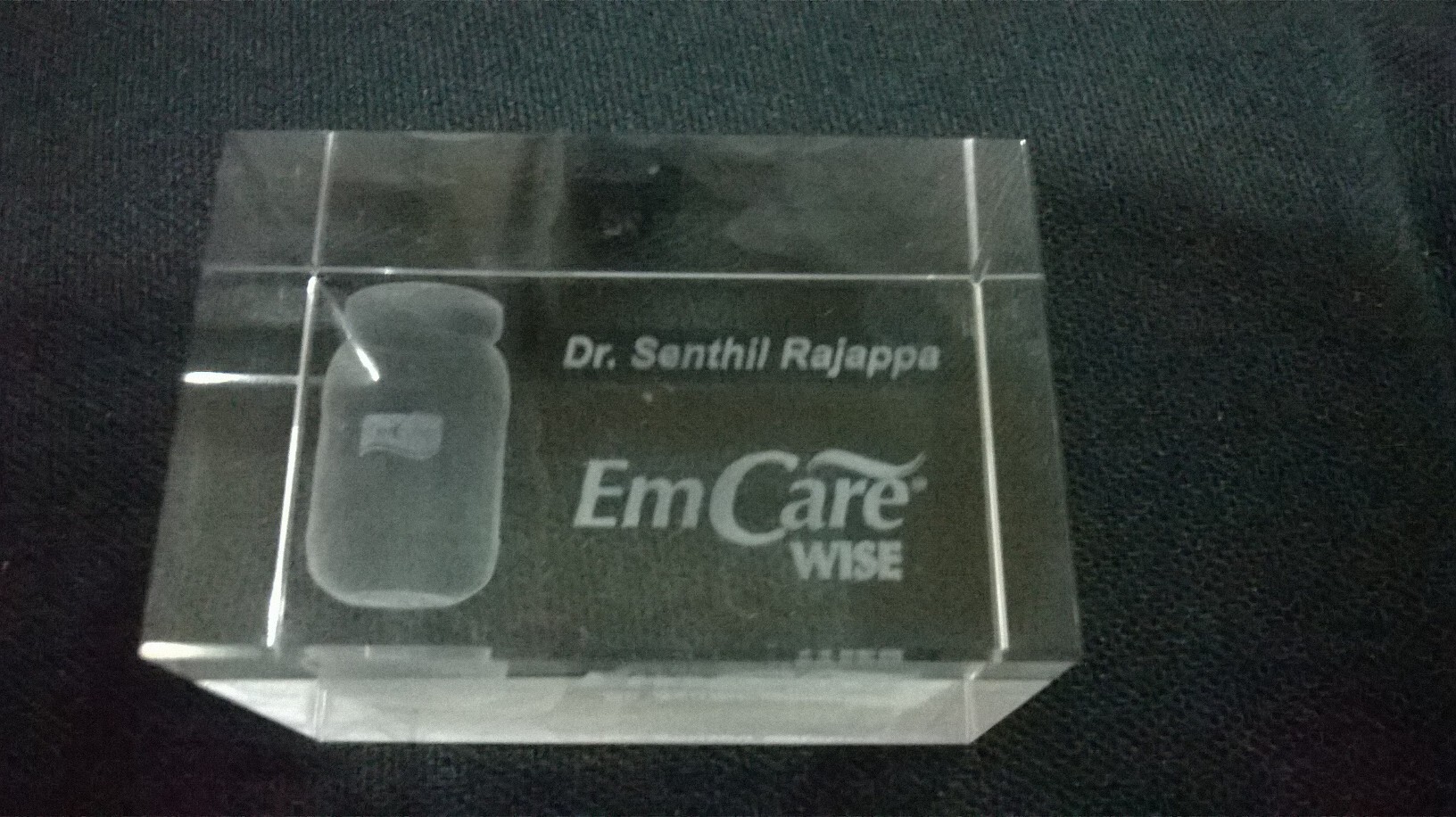 Transparent 3d Engraved Crystal Cube