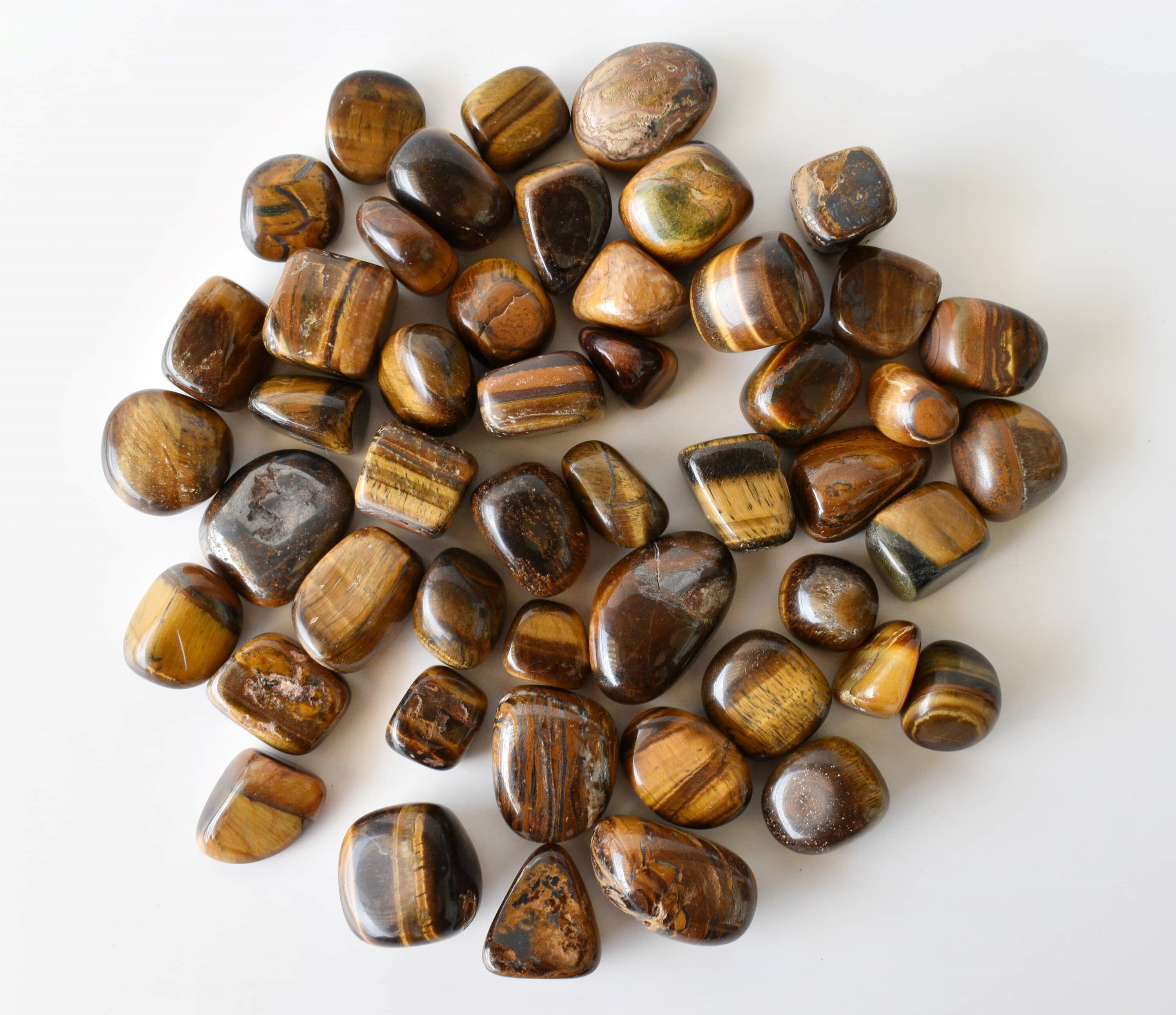 Tiger Eye Tumbled, Healing Crystal Tumbled Stones