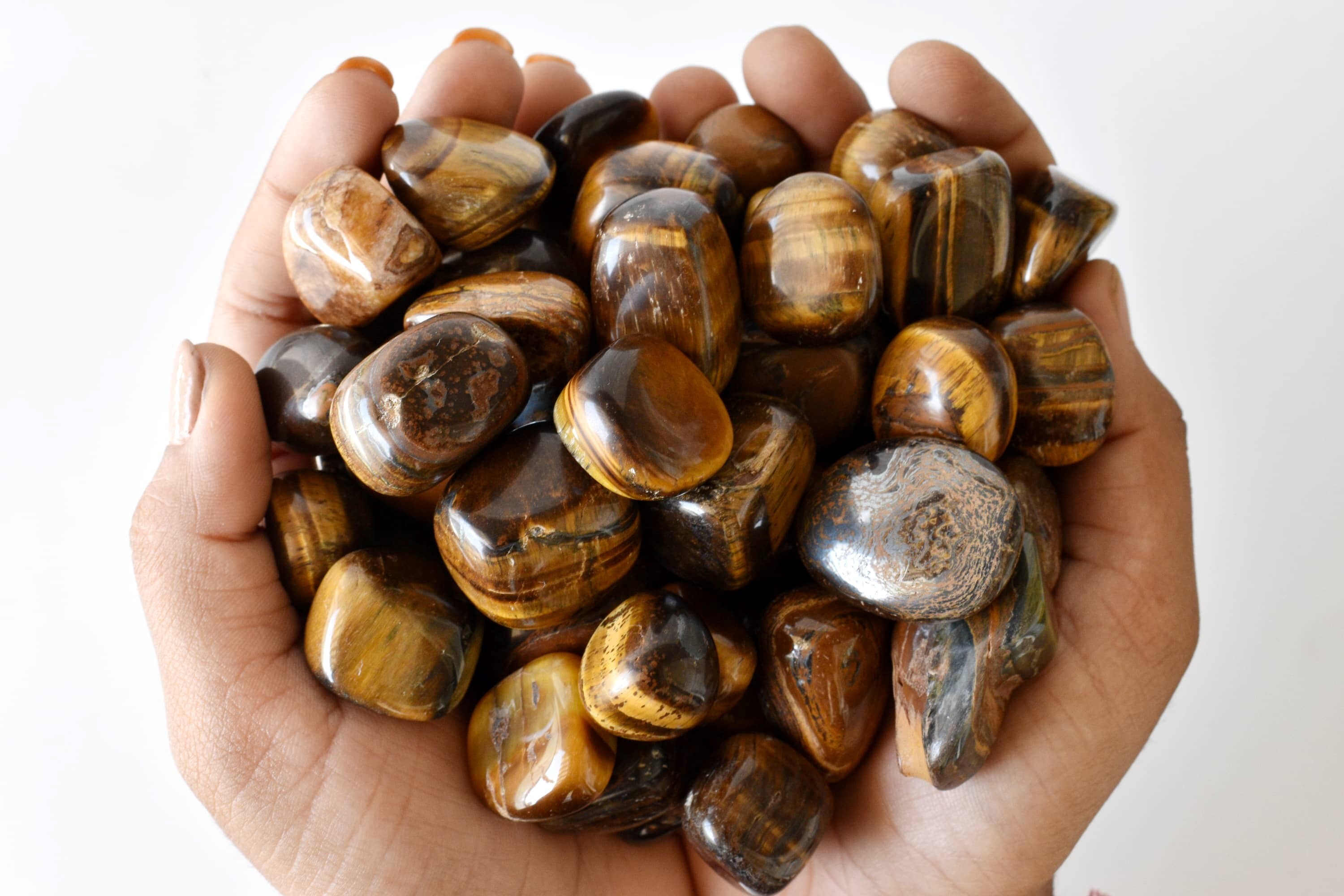 Tiger Eye Tumbled, Healing Crystal Tumbled Stones