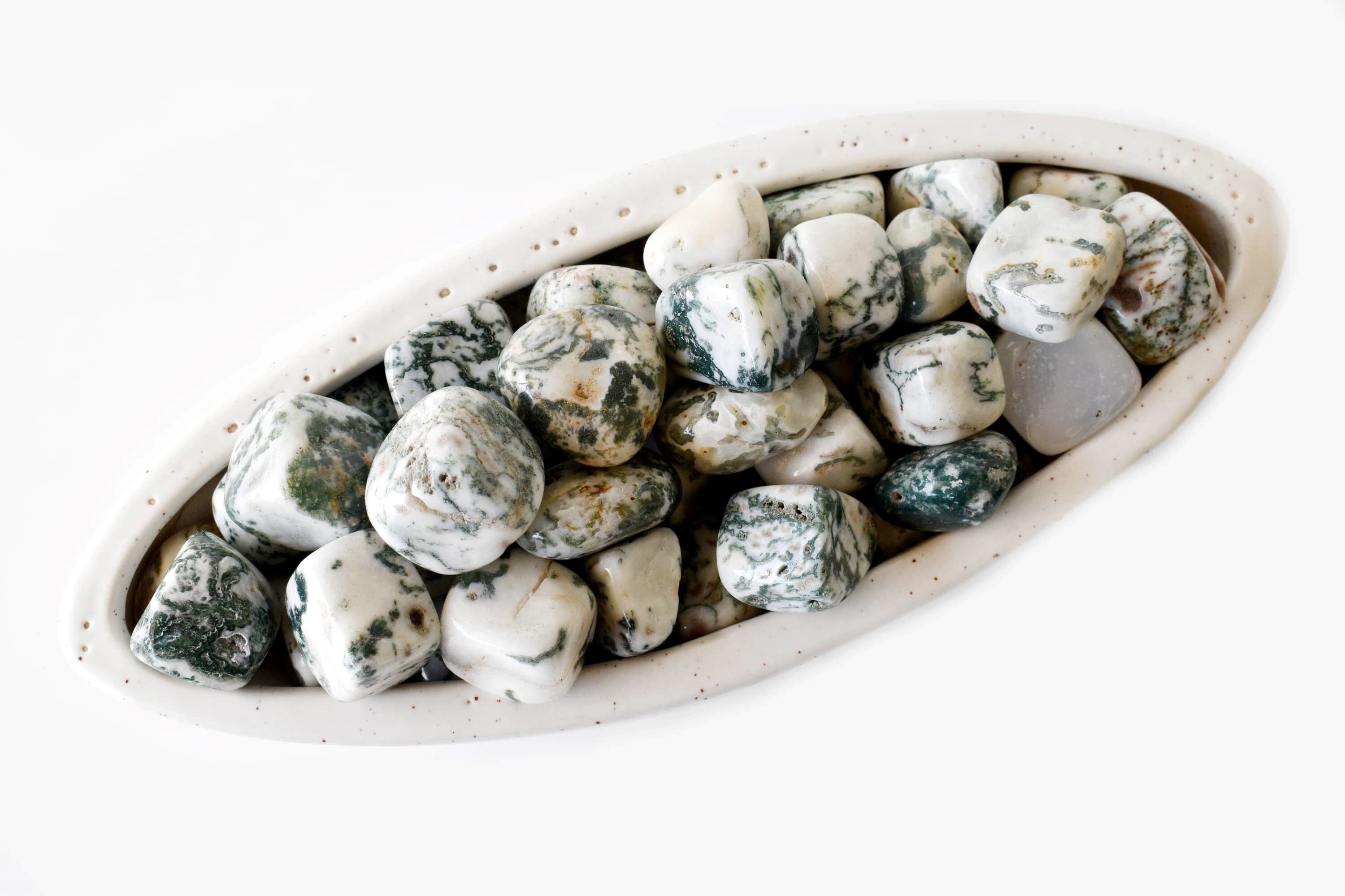 Tree Agate Tumbled, Healing Crystal Tumbled Stones - Grade: Aaa