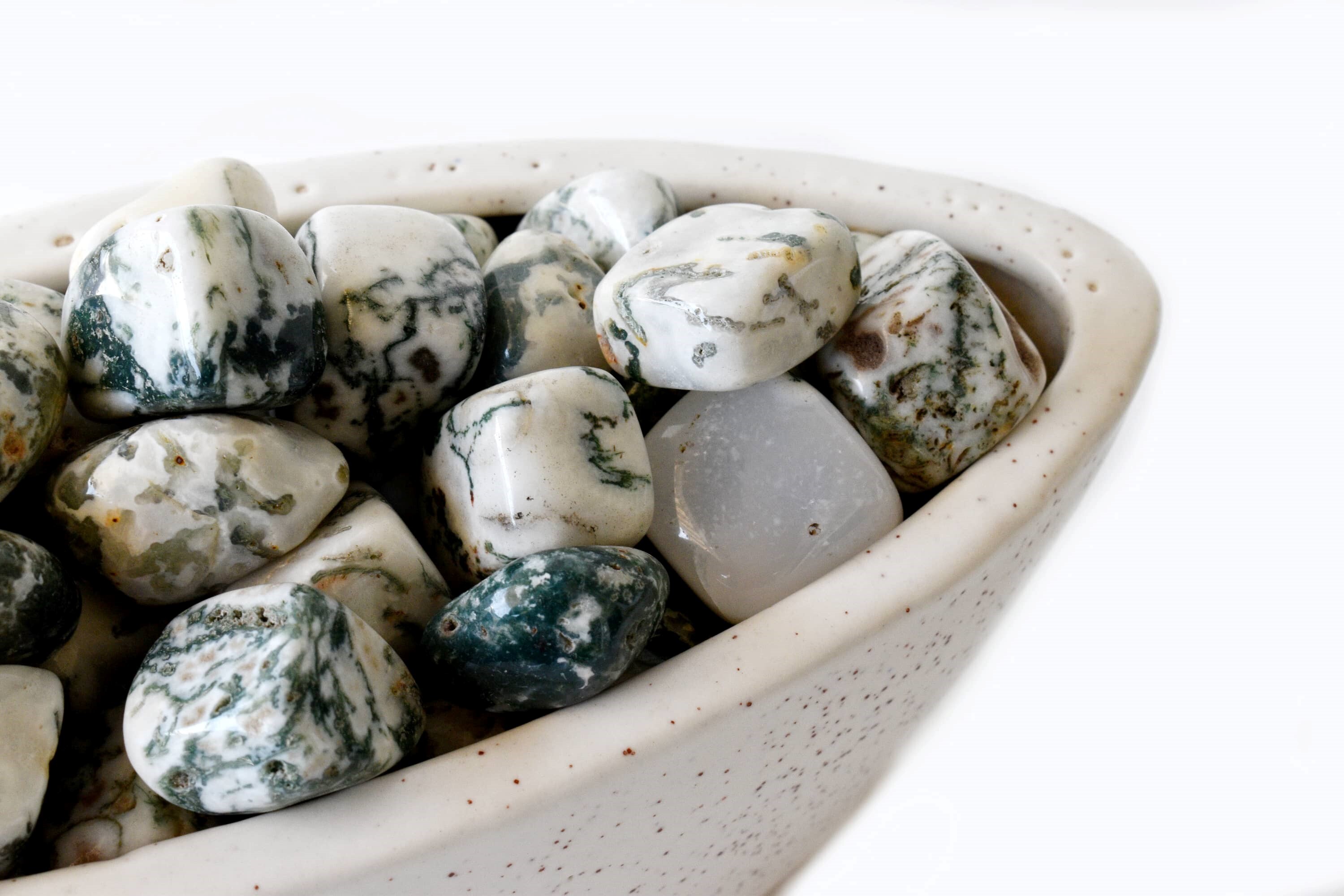 Tree Agate Tumbled, Healing Crystal Tumbled Stones - Grade: Aaa