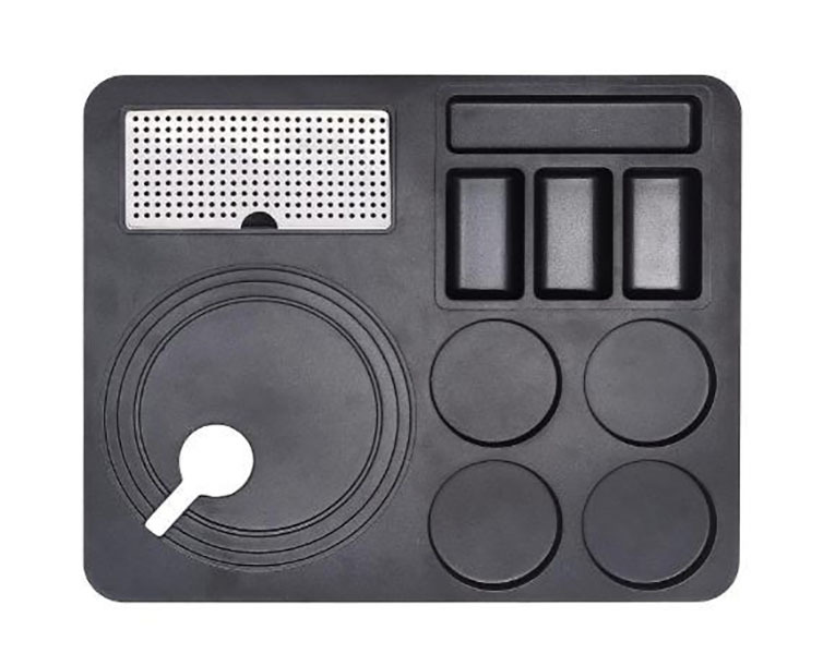 Hotel Welcome Tray - Abs Material 15.15 X 12.80 X 0.88 Inches | Elegant Black/white Design Lightweight 500g