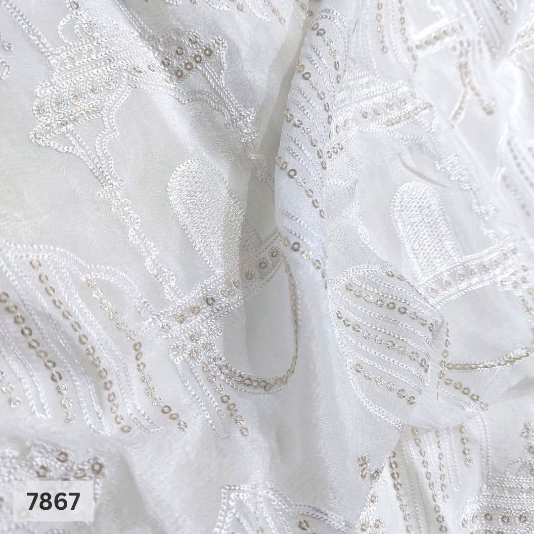 Heavy Embroidered Dupatta Fabric