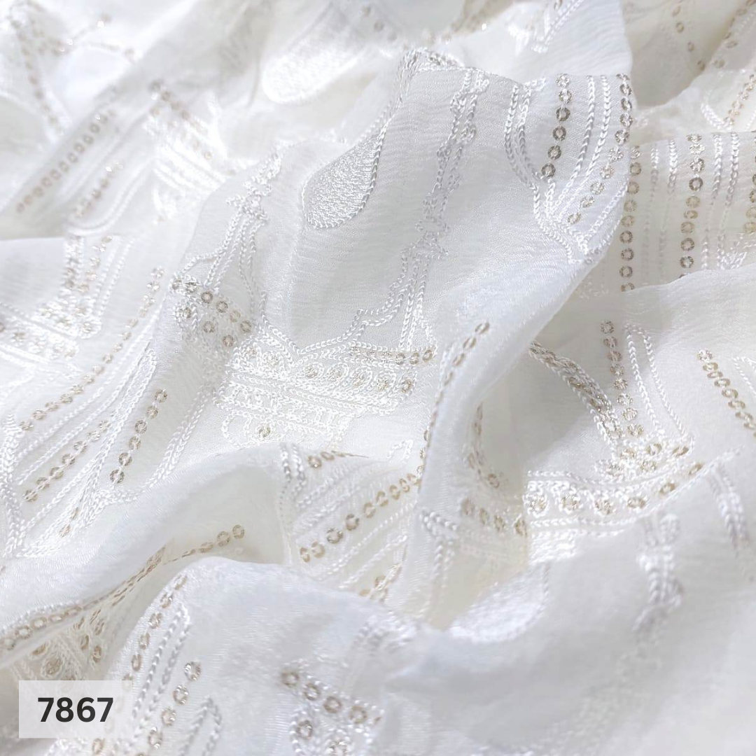 Heavy Embroidered Dupatta Fabric
