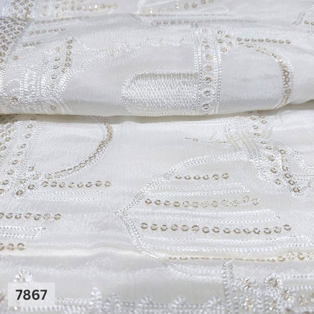 Heavy Embroidered Dupatta Fabric
