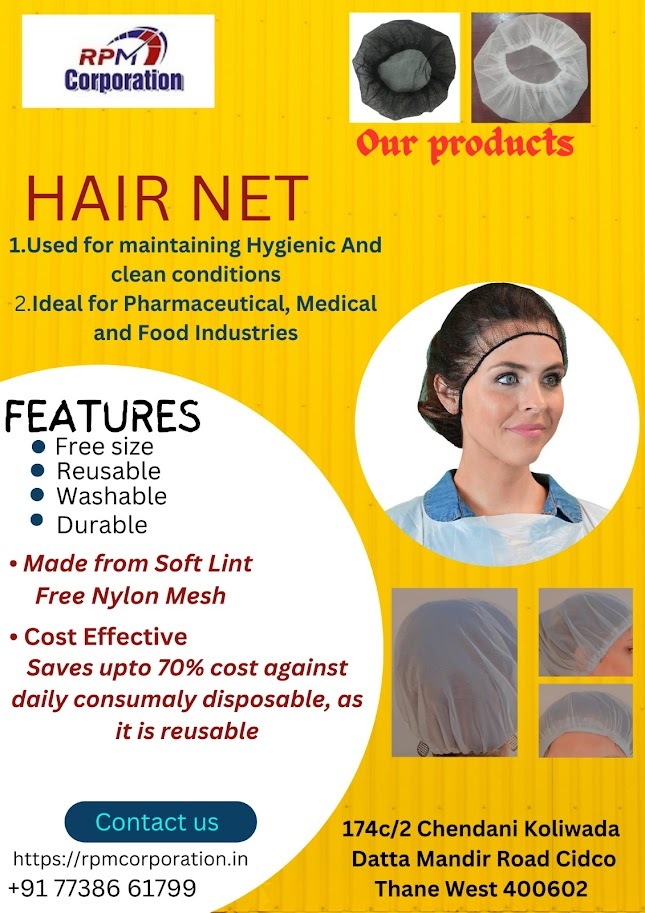 White Reusable Washable Nylon Hair Net