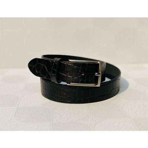 Male Pin Buckle Premium Men Croco Leather Belt Size: Small