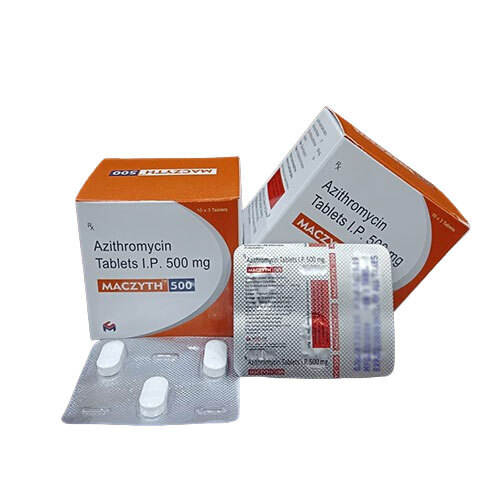 Azithromycin Tablets - 500mg | Easy-to-Swallow, General Medicine for Bacterial Infections, Store in Dry Place